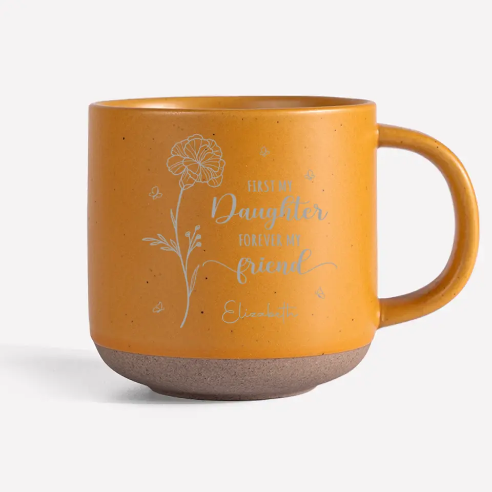A Daughter Is A Mother's Best Friend - Family Personalized Custom Pottery Mug - Gift For Mom, Daughter - Image 9
