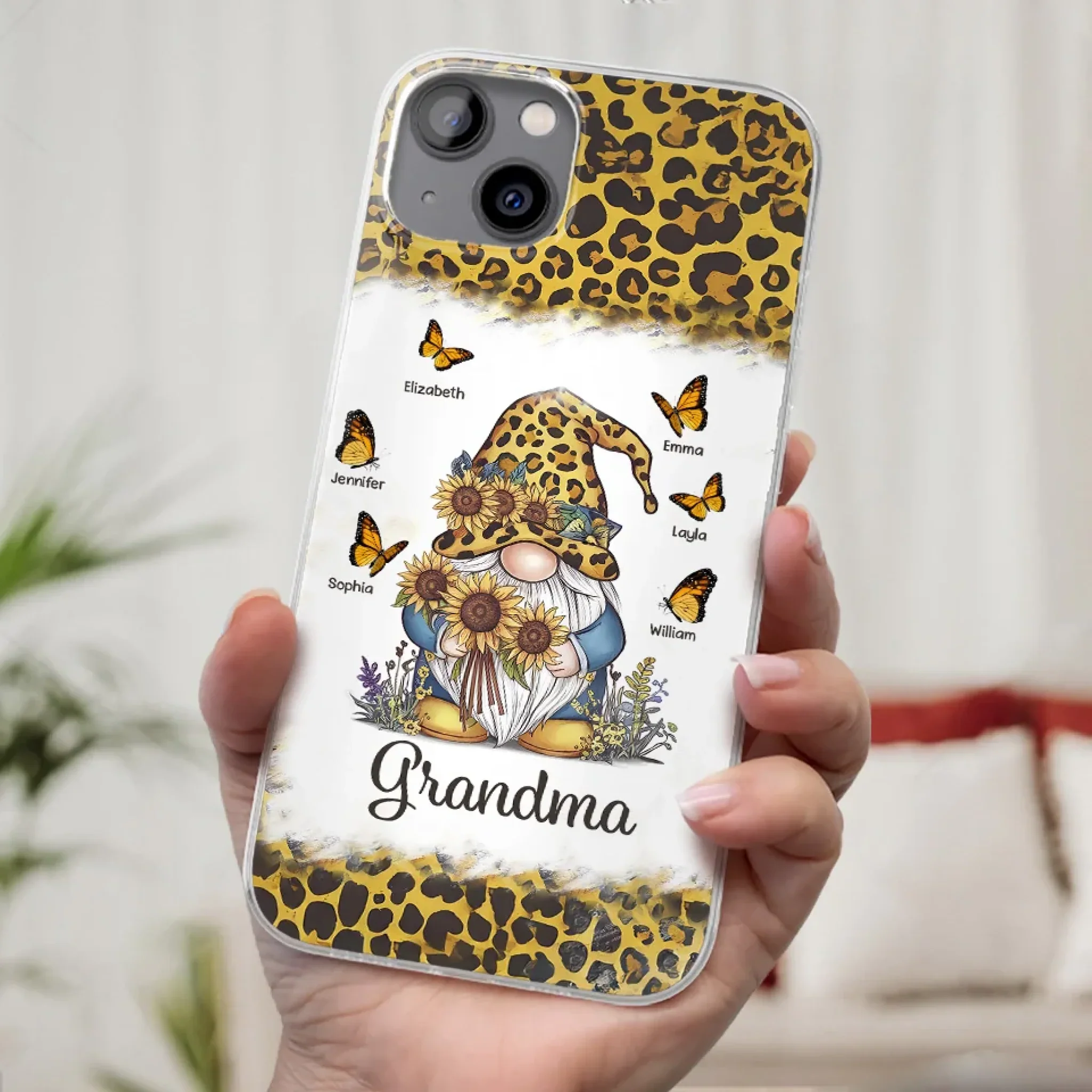 A Gnome’s Wisdom, A Grandma’s Heart - Family Personalized Custom Clear Phone Case - Gift For Mom, Grandma - Image 32