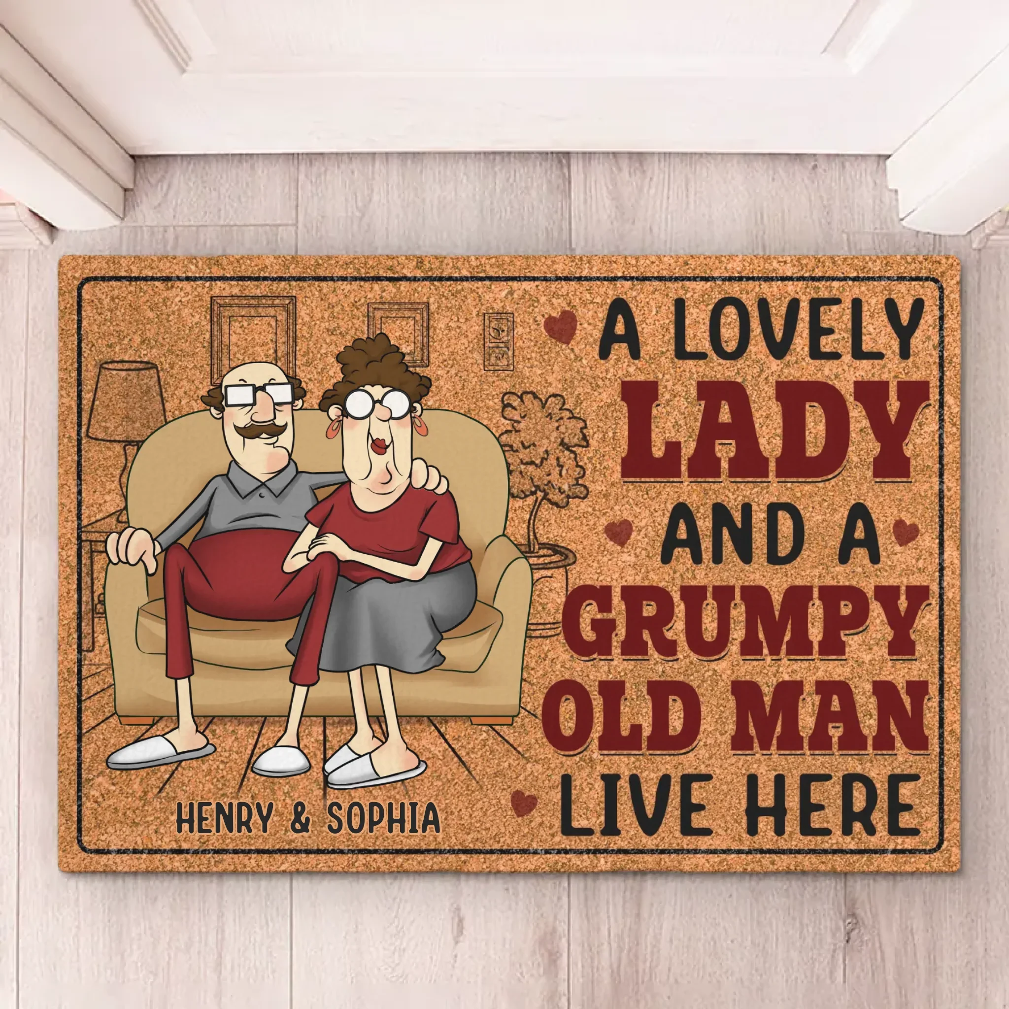 A Lifetime Of Love, Laughter - Couple Personalized Custom Home Decor Decorative Mat - House Warming Gift For Husband Wife, Anniversary - Image 2