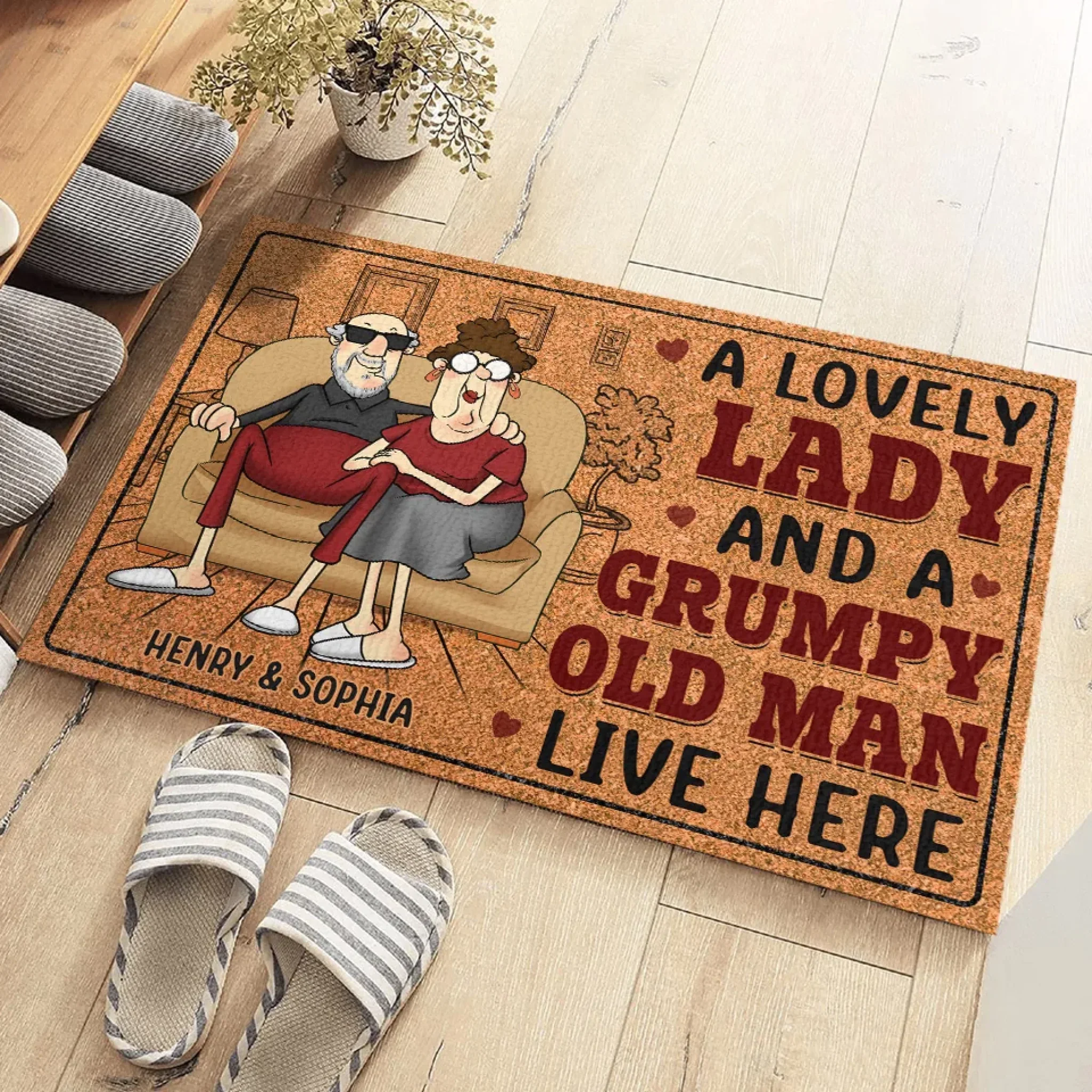 A Lifetime Of Love, Laughter - Couple Personalized Custom Home Decor Decorative Mat - House Warming Gift For Husband Wife, Anniversary - Image 3