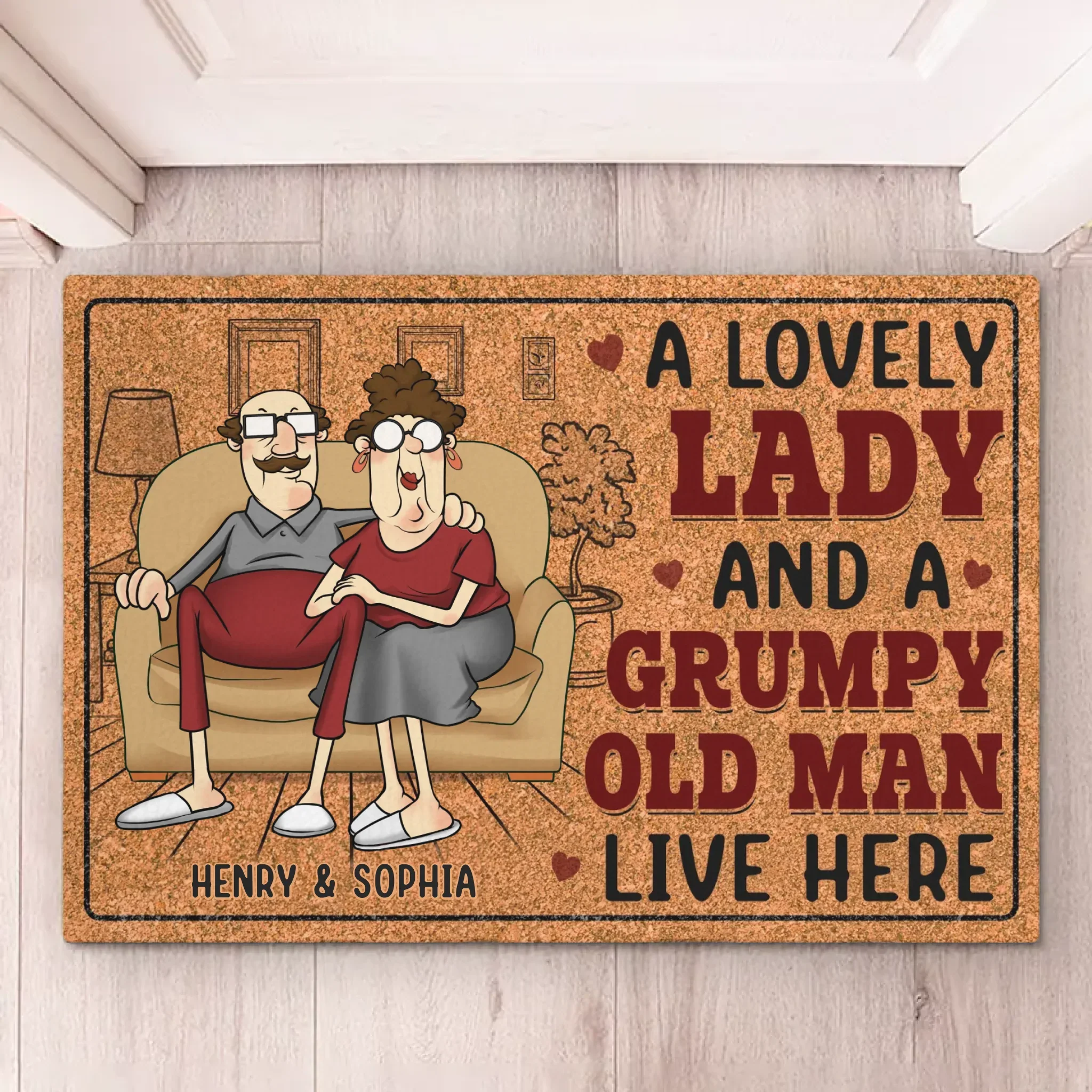 A Lifetime Of Love, Laughter - Couple Personalized Custom Home Decor Decorative Mat - House Warming Gift For Husband Wife, Anniversary - Image 5