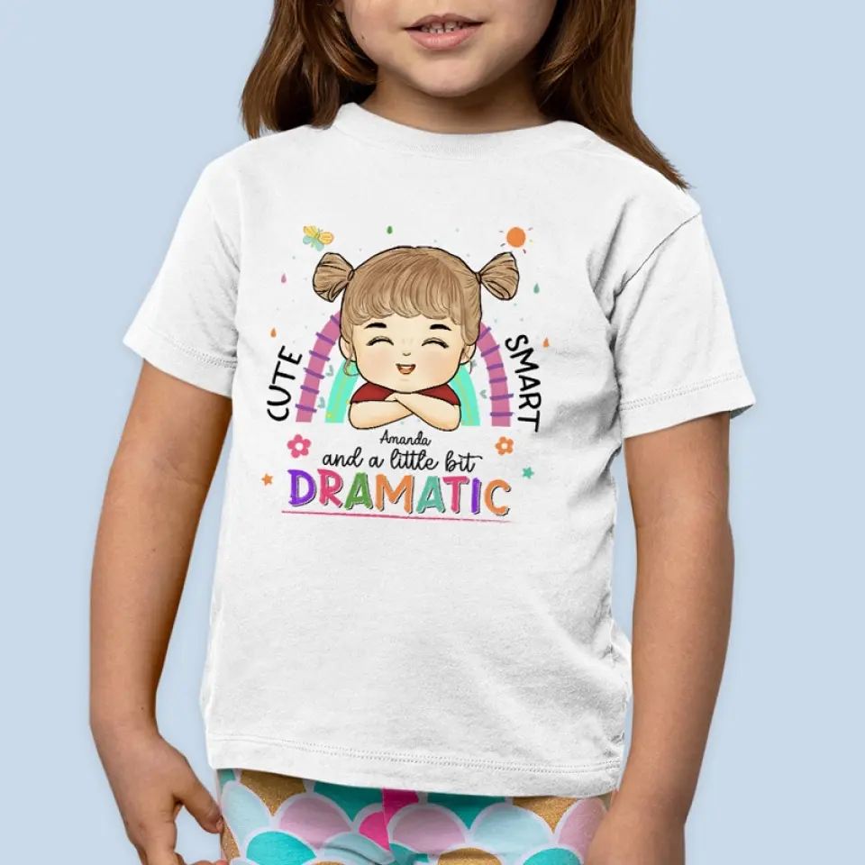 A Little Bit Dramatic - Personalized Custom Kid T-shirt - Gift For Kid - Image 4