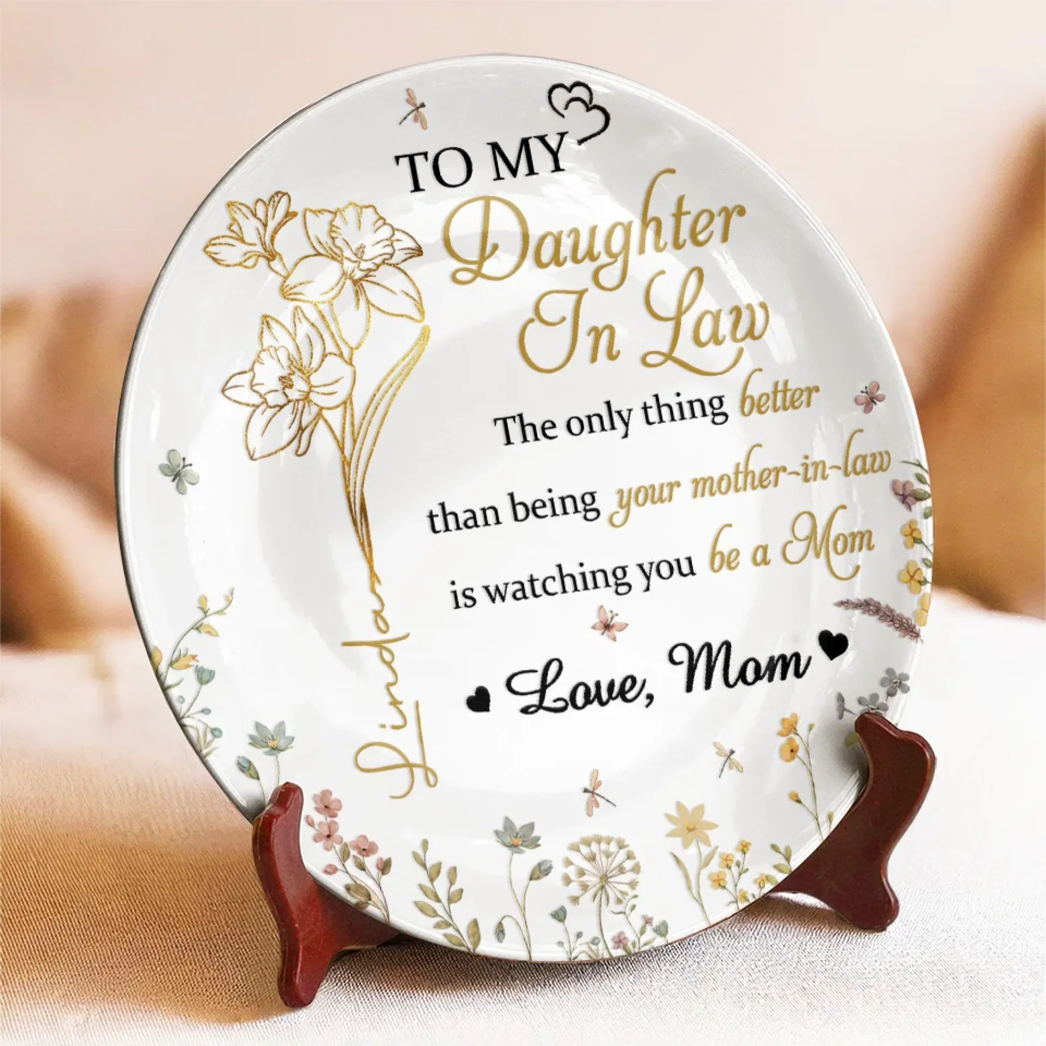A Love Like No Other - Family Personalized Custom Ceramic Plate - Mother's Day, Gift For Mom, Daughter - Image 3
