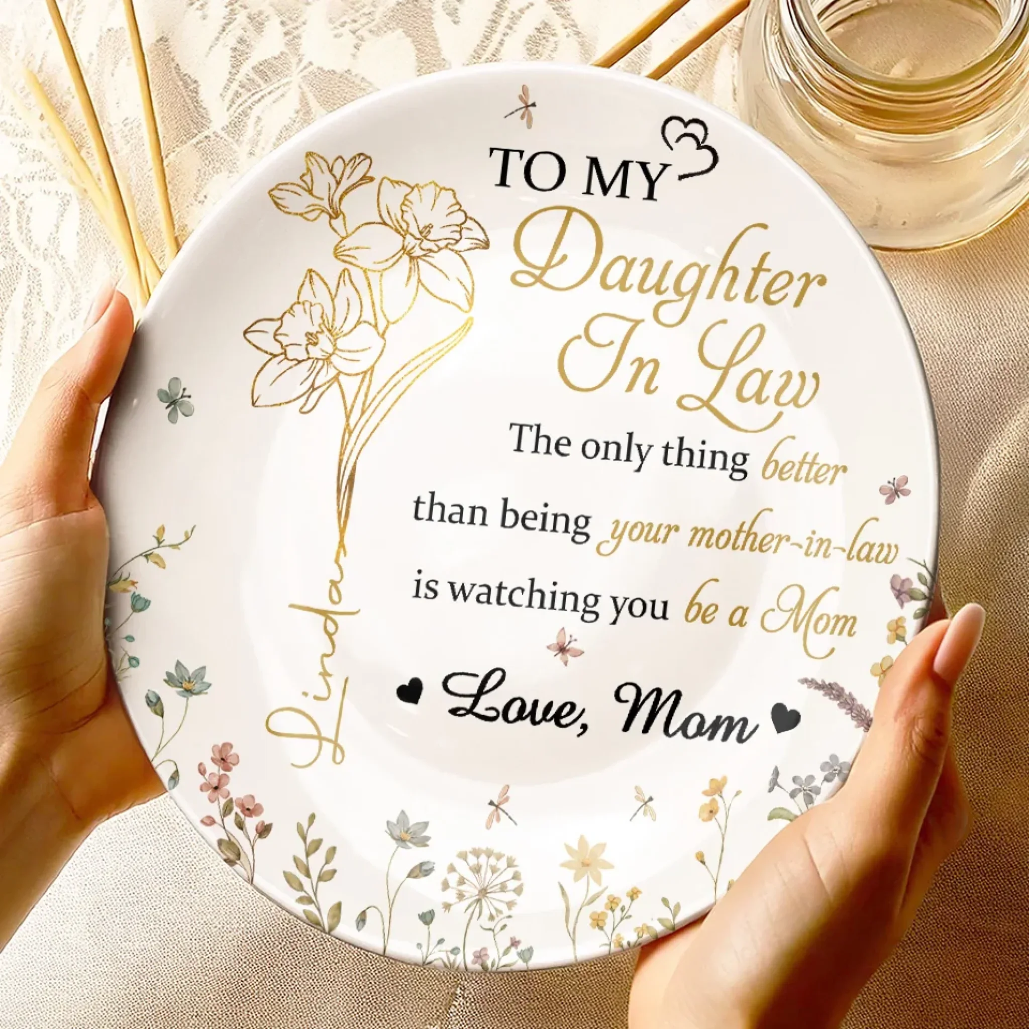 A Love Like No Other - Family Personalized Custom Ceramic Plate - Mother's Day, Gift For Mom, Daughter - Image 4