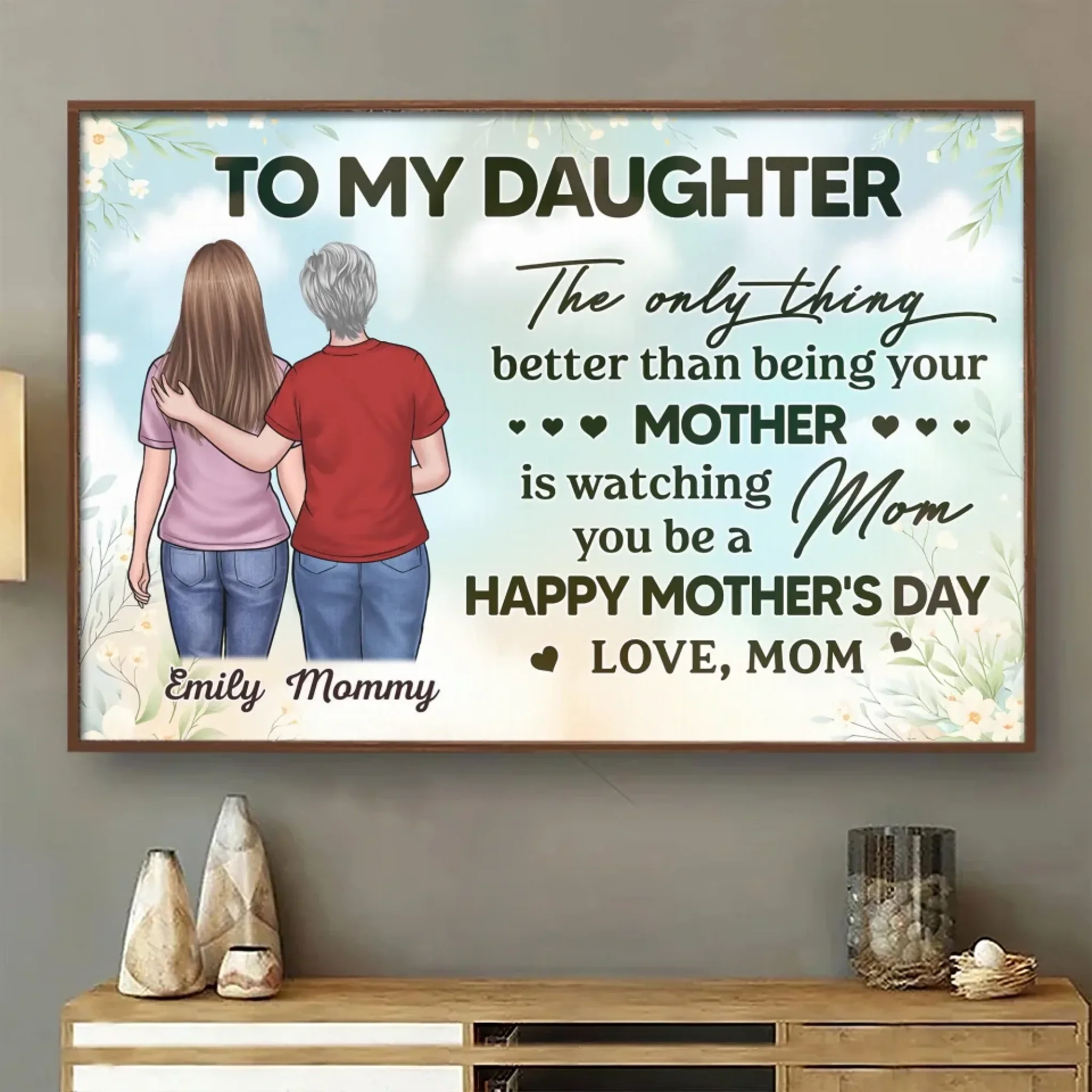 A Love No Words Can Define - Family Personalized Custom Horizontal Poster - Mother's Day, Gift For Mom, Daughter - Image 3