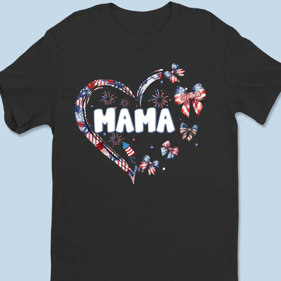 A Mother’s Love Is Forever - Family Personalized Custom Unisex T-shirt, Hoodie, Sweatshirt - 4th Of July, Gift For Mom, Grandma - Image 2
