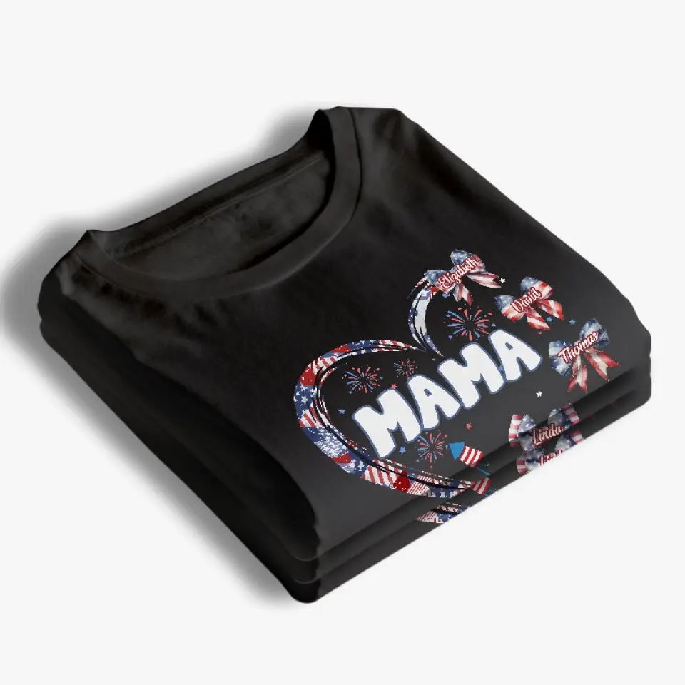 A Mother’s Love Is Forever - Family Personalized Custom Unisex T-shirt, Hoodie, Sweatshirt - 4th Of July, Gift For Mom, Grandma - Image 4