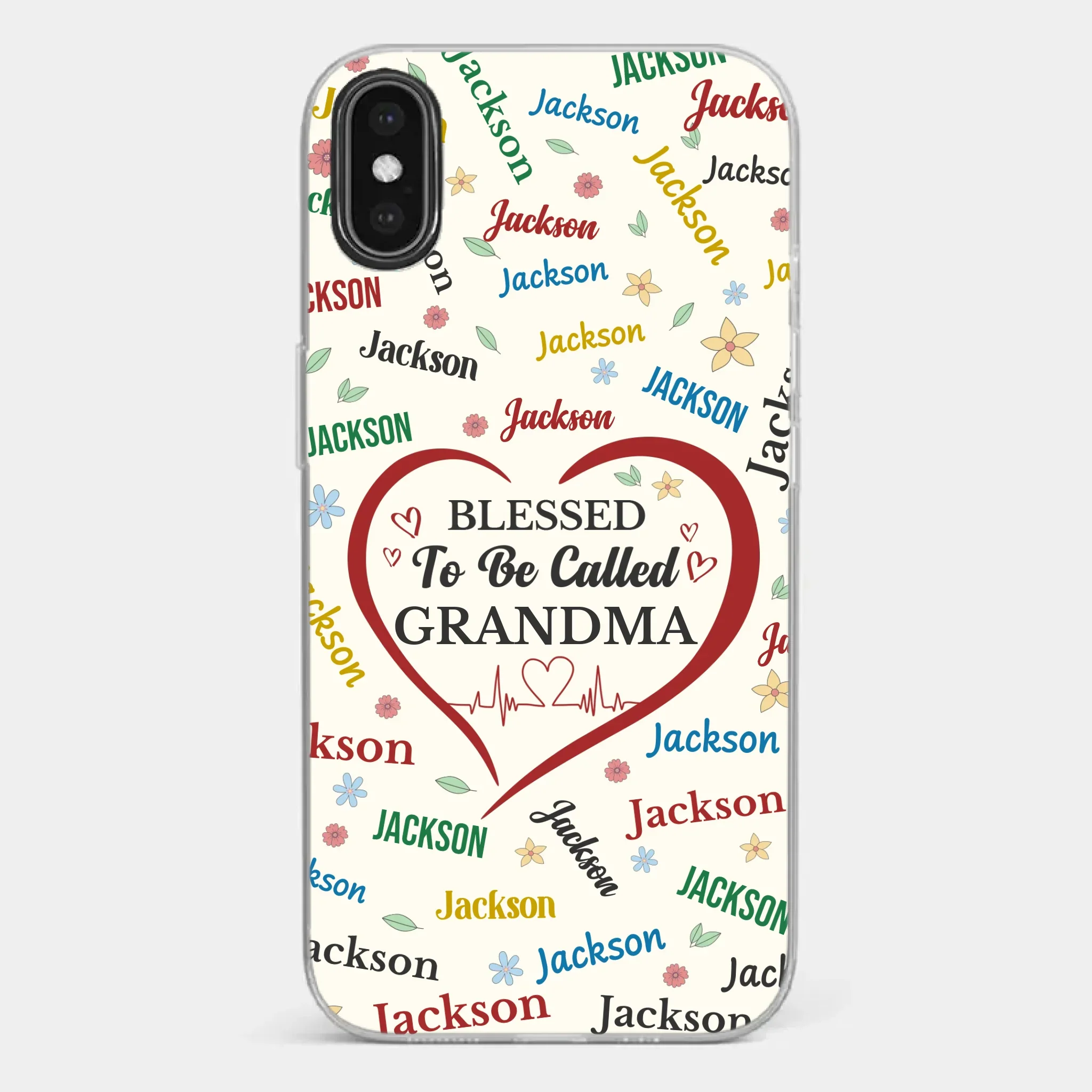 A Name Written In Love, Grandma - Family Personalized Custom Clear Phone Case - Mother's Day Gift For Mom, Grandma - Image 27