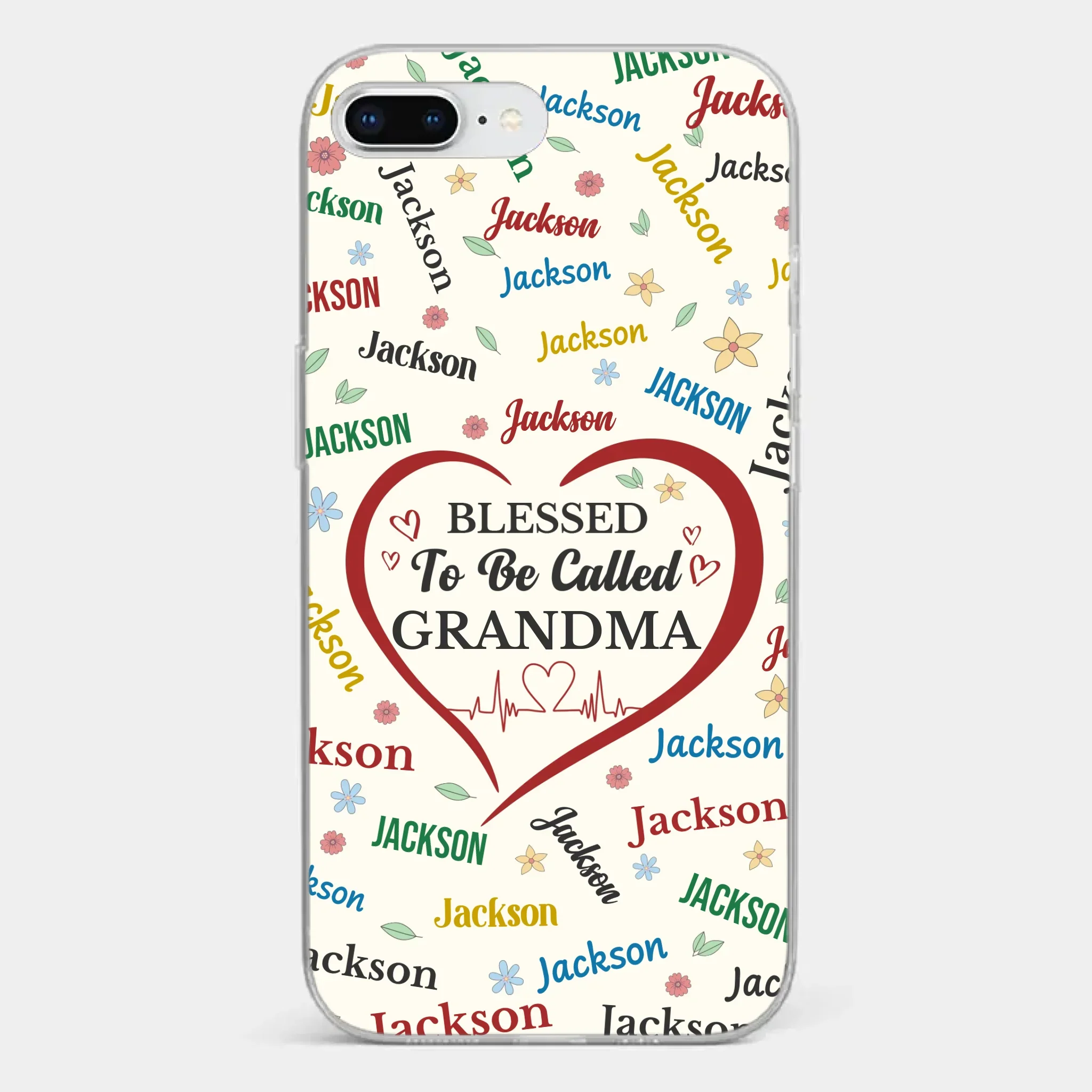 A Name Written In Love, Grandma - Family Personalized Custom Clear Phone Case - Mother's Day Gift For Mom, Grandma - Image 4