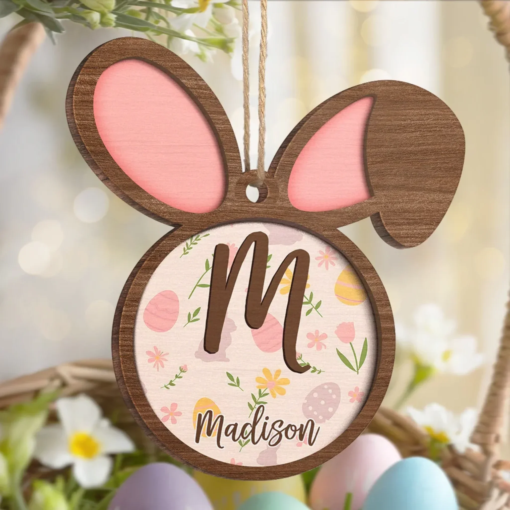 A Time For Renewal - Family Personalized Custom Ornament - Wood Custom Shaped - Easter Gift For Family Members