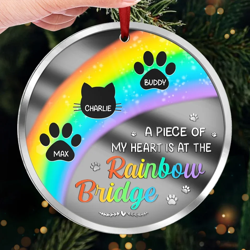 A Touch Of Comfort For Your Heart And Home - Memorial Personalized Custom Mirrored Acrylic Ornament - Sympathy Gift, Christmas Gift For Pet Owners, Pet Lovers - Image 3