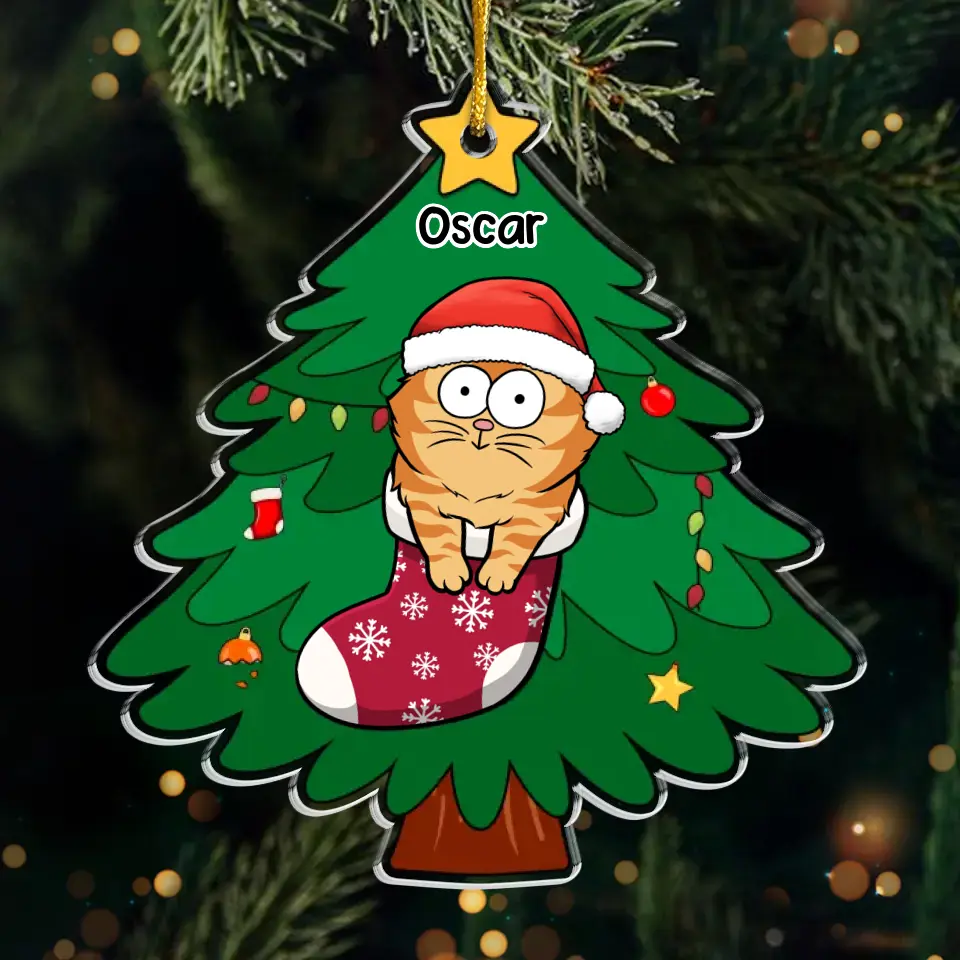 All I Want For Christmas Is My Cat - Cat Personalized Custom Ornament - Acrylic Custom Shaped - Christmas Gift For Pet Owners, Pet Lovers - Image 2