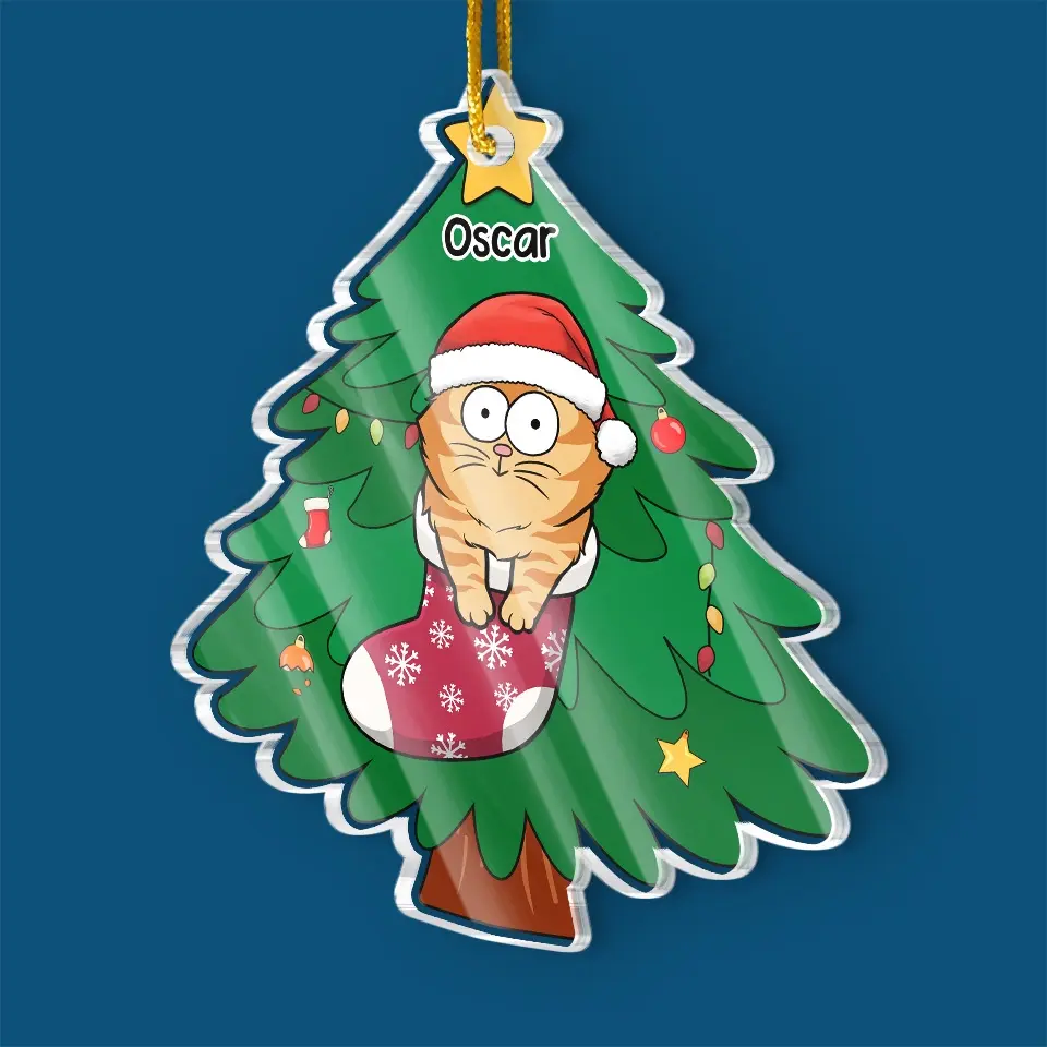 All I Want For Christmas Is My Cat - Cat Personalized Custom Ornament - Acrylic Custom Shaped - Christmas Gift For Pet Owners, Pet Lovers - Image 3