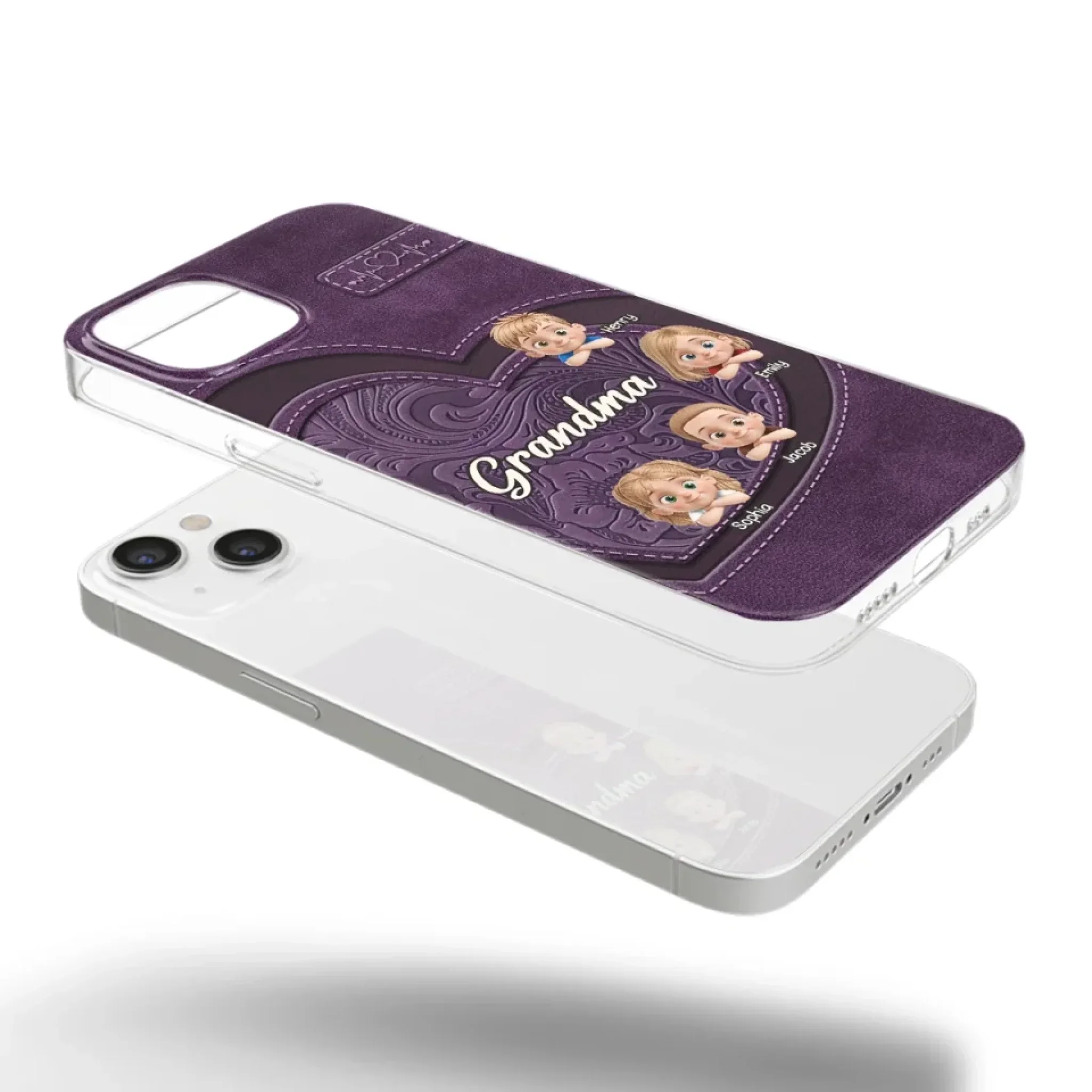 Always In Your Hug, Grandma - Family Personalized Custom Clear Phone Case - Mother's Day, Gift For Mom, Grandma - Image 33