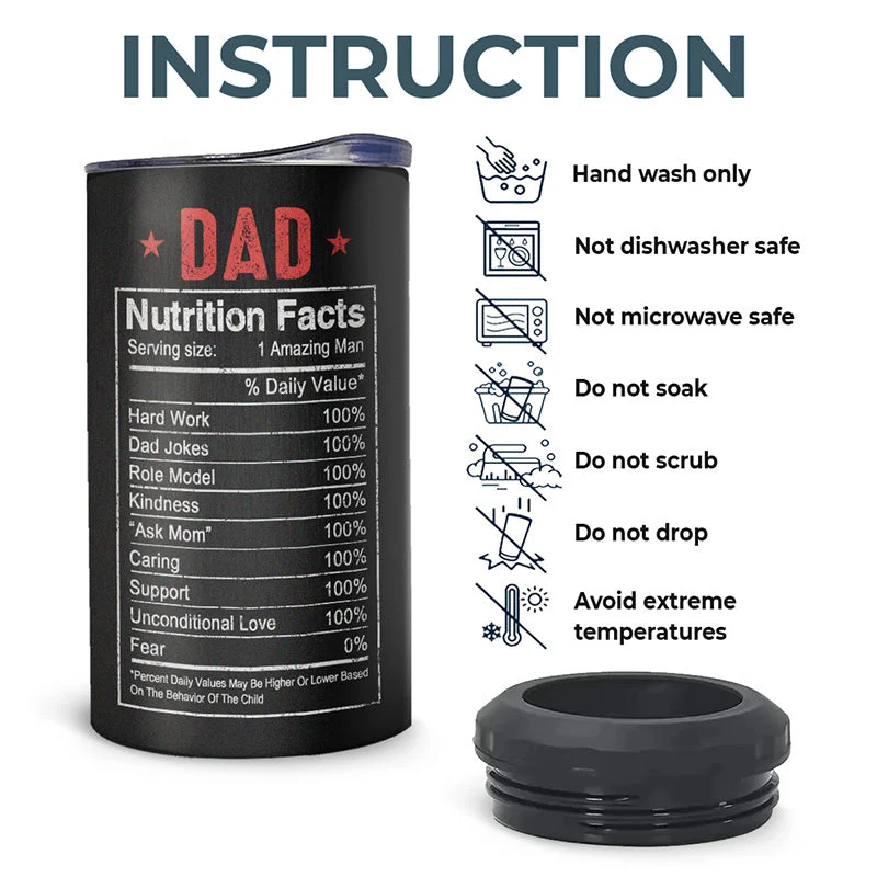 Best Bonus Dad Ever - Family Personalized Custom 4 In 1 Can Cooler Tumbler - Birthday Gift For Dad - Image 5