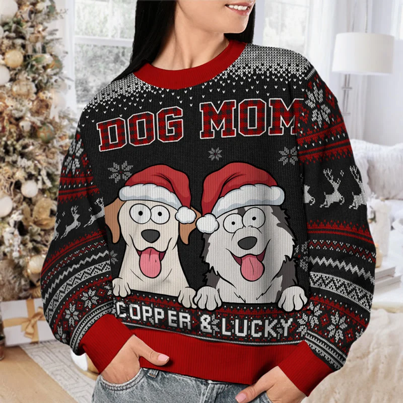 Best Dog Dad Ever - Dog Personalized Custom Ugly Sweatshirt - Unisex Wool Jumper - Christmas Gift For Pet Owners, Pet Lovers - Image 3
