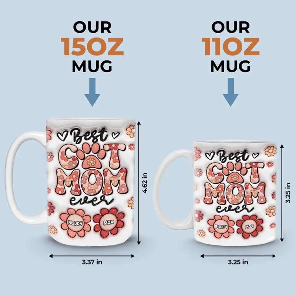 Best Dog Mom Ever - Dog & Cat Personalized Custom 3D Inflated Effect Printed Mug - Mother's Day, Gift For Pet Owners, Pet Lovers - Image 5