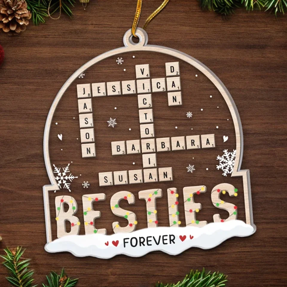 Besties Are The Family We Choose For Ourselves - Bestie Personalized Custom Ornament - Acrylic Custom Shaped - Christmas Gift For Best Friends, BFF, Sisters - Image 5