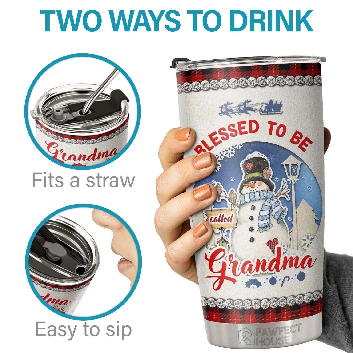 Blessed To Be Called Grandma - Tumbler - Gift For Grandma, Grandparents - Image 3