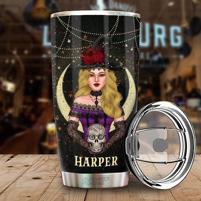 Born With The Magic In Their Souls - Personalized Tumbler - Gift For Yourself, Halloween Gift - Image 2