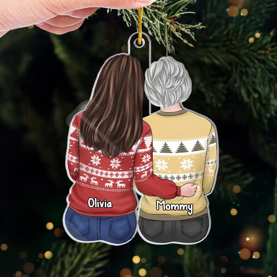 Christmas Is Magical With You - Family Personalized Custom Ornament - Acrylic Custom Shaped - Christmas Gift For Mom, Daughter - Image 4