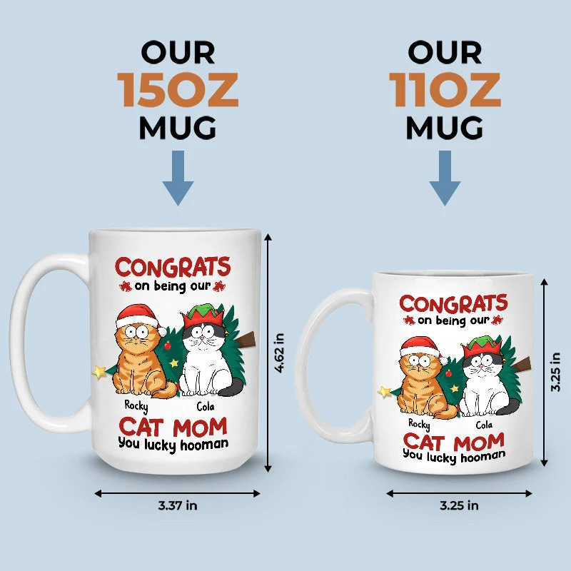 Congrats On Being My Parents - Cat Personalized Custom Mug - Christmas Gift For Pet Owners, Pet Lovers - Image 4