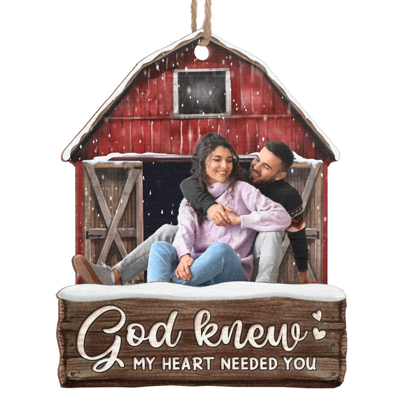 Couple Custom Photo Enjoy The Christmas Season Together - Couple Personalized Custom Ornament - Wood Custom Shaped - Christmas Gift For Husband Wife, Anniversary - Image 3