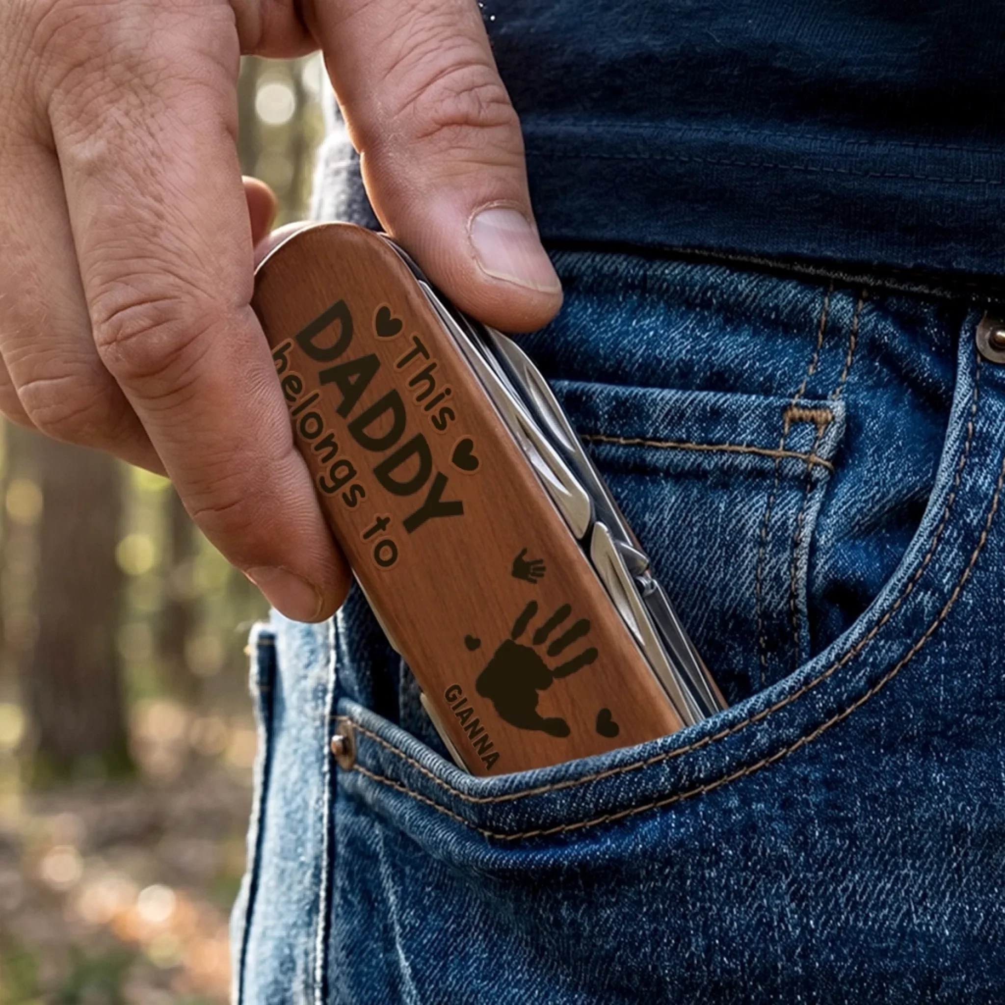 Custom 15-in-1 Pocket Multi Tool - Personalized Father's Day Birthday Gifts For Dad, Grandpa - Grandpa The Real MVP - Image 3