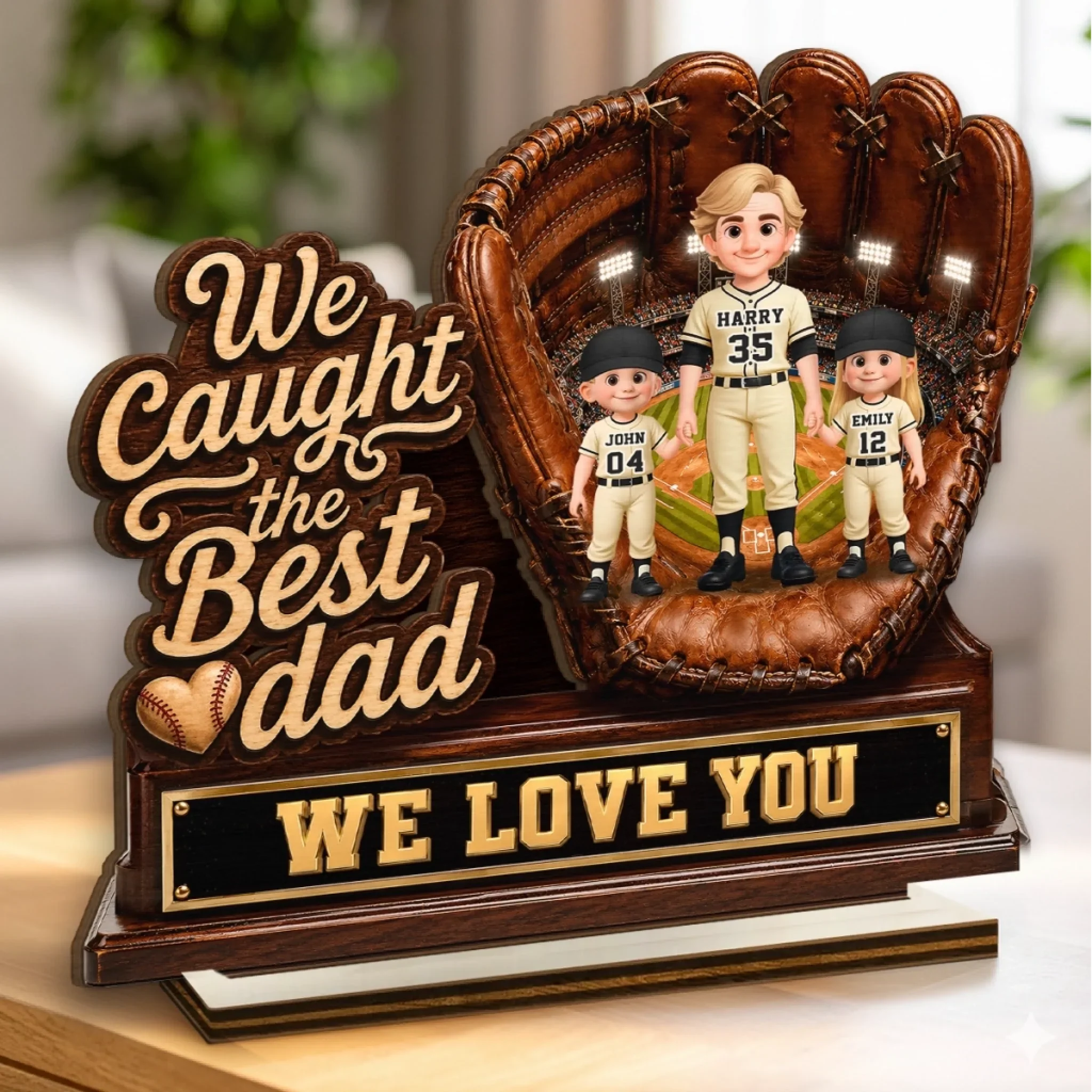 Custom 2-Layered Wooden Plaque - Personalized Father's Day Gifts For Dad, Grandpa, Baseball Lovers, Sports Fans, Sports Lovers - Baseball And Chill - Image 2