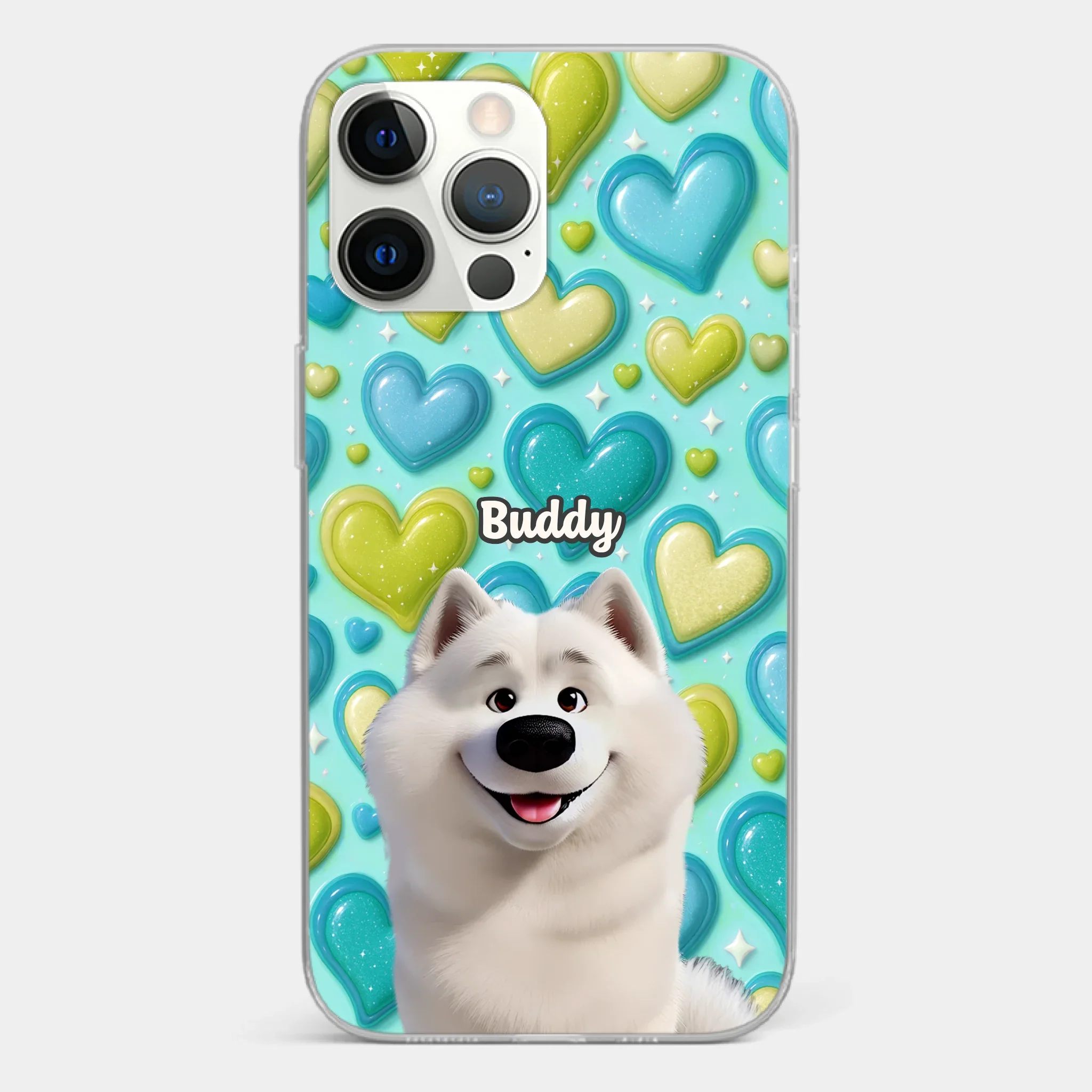 Custom 3D Inflated Effect Printed Clear Phone Case - Personalized Birthday Gifts For Dog Lovers, Dog Dad And Mom - Surrounded By Your Love - Image 12