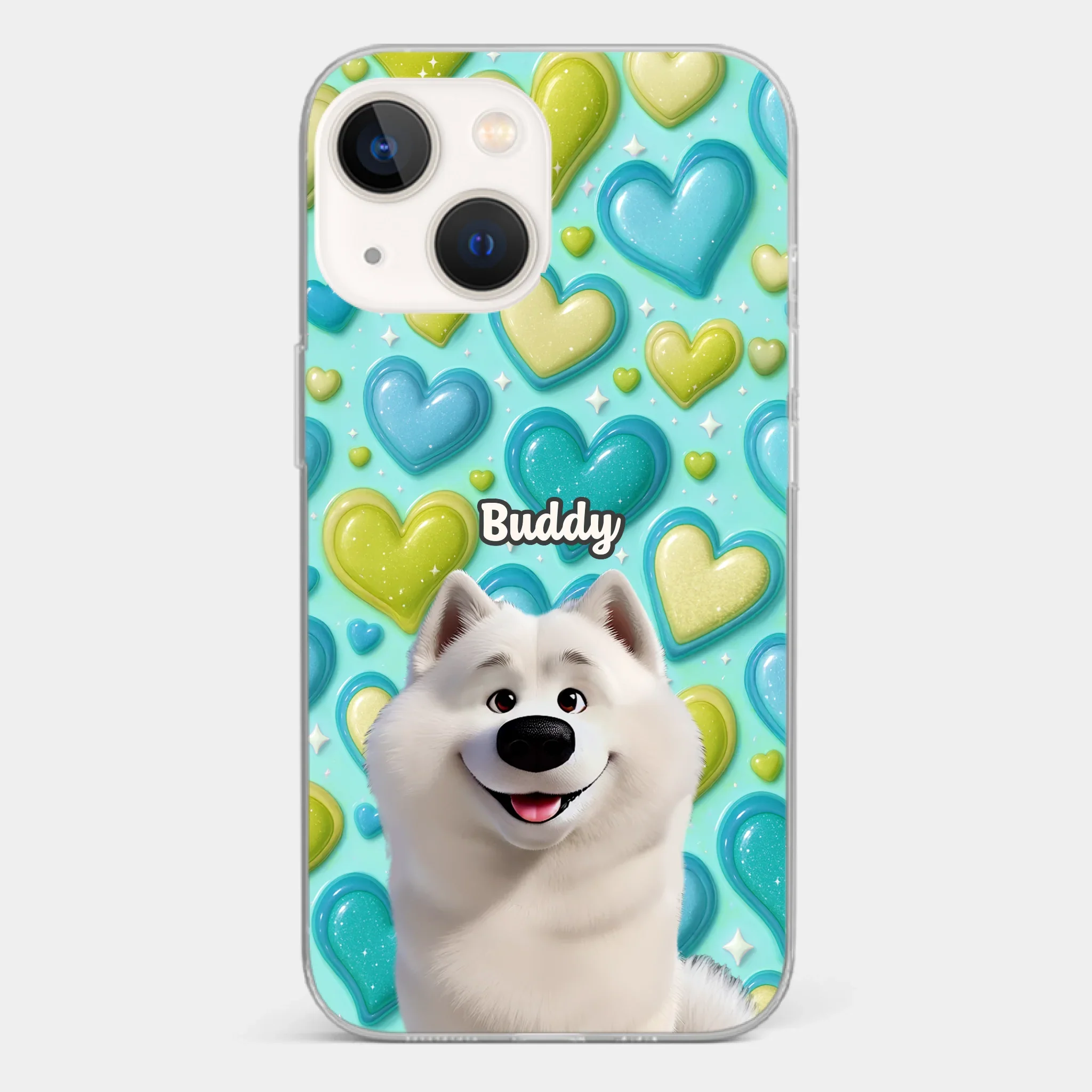 Custom 3D Inflated Effect Printed Clear Phone Case - Personalized Birthday Gifts For Dog Lovers, Dog Dad And Mom - Surrounded By Your Love - Image 13
