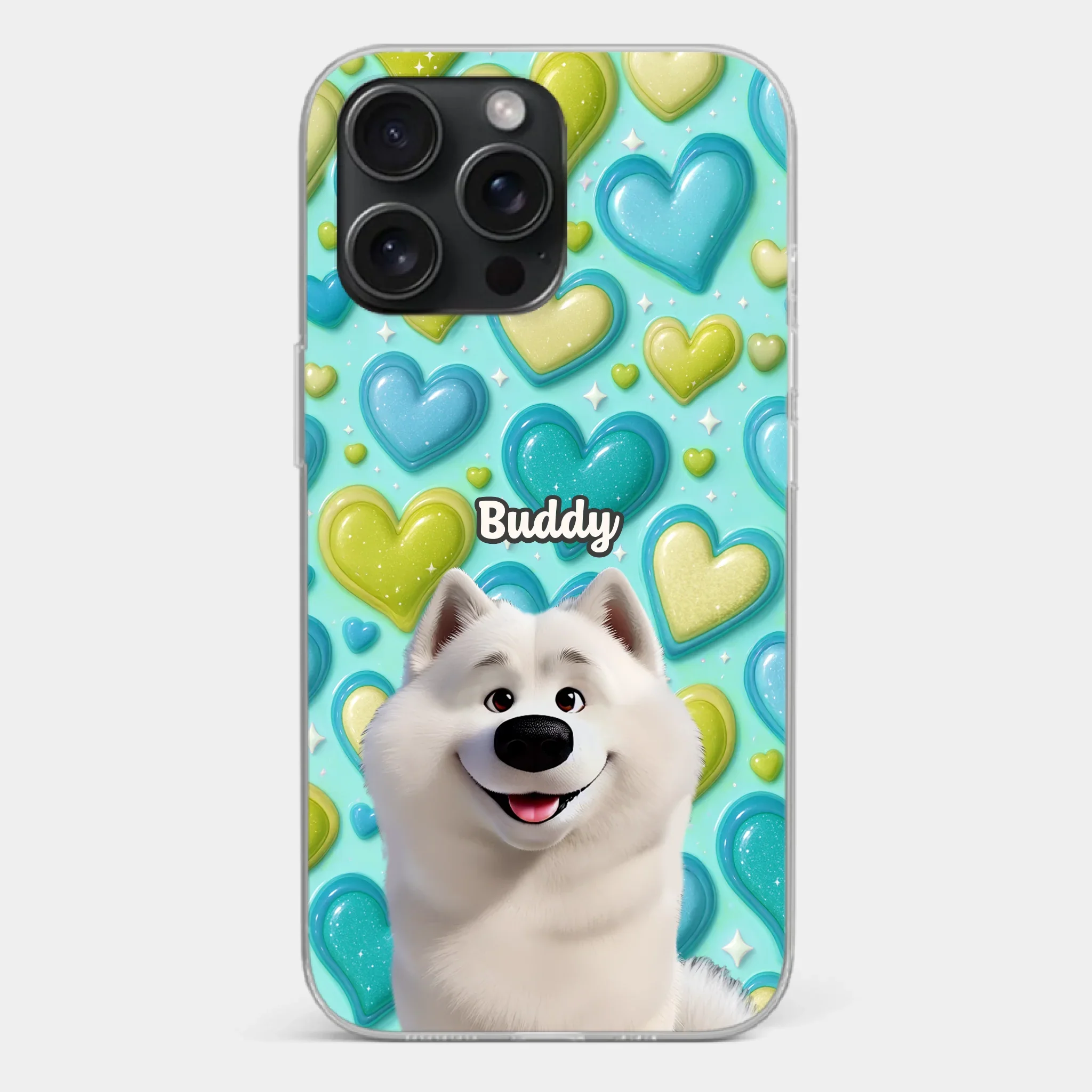 Custom 3D Inflated Effect Printed Clear Phone Case - Personalized Birthday Gifts For Dog Lovers, Dog Dad And Mom - Surrounded By Your Love - Image 22