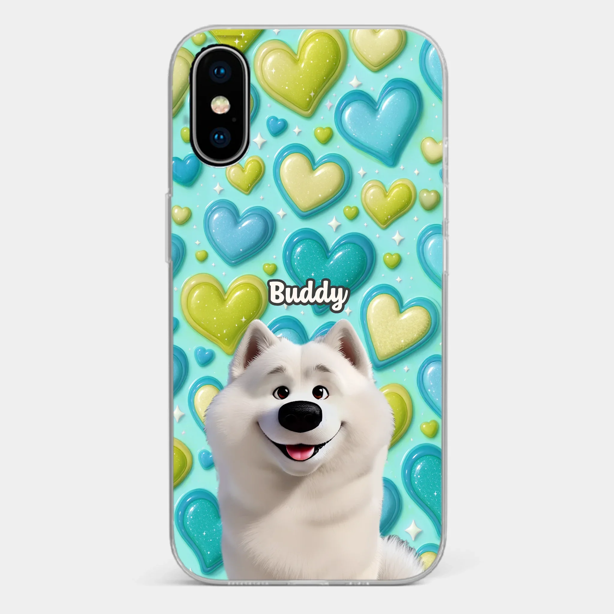 Custom 3D Inflated Effect Printed Clear Phone Case - Personalized Birthday Gifts For Dog Lovers, Dog Dad And Mom - Surrounded By Your Love - Image 26