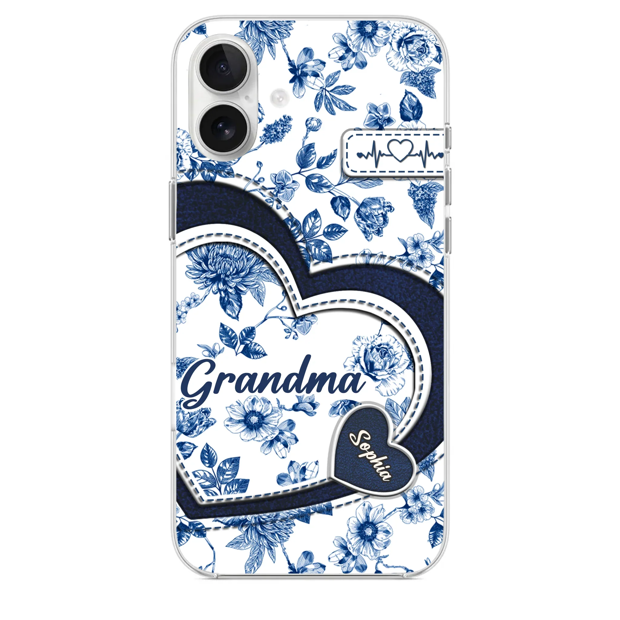 Custom 3D Inflated Effect Printed Clear Phone Case - Personalized Birthday Gifts For Mom, Grandma - Grandma Love Never Fades - Image 29