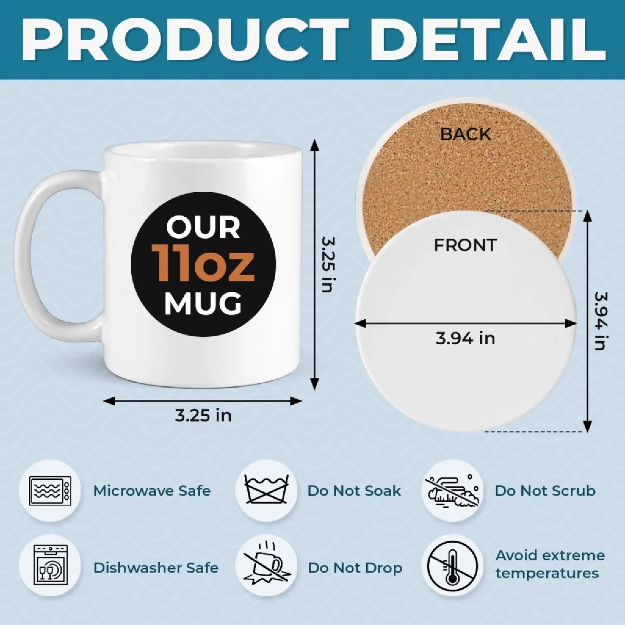 Custom 3D Inflated Effect Printed Mug And Coaster Set - Personalized Mother's Day Birthday Gifts For Mom, Grandma - Grandkids Make Life Bloom - Image 6