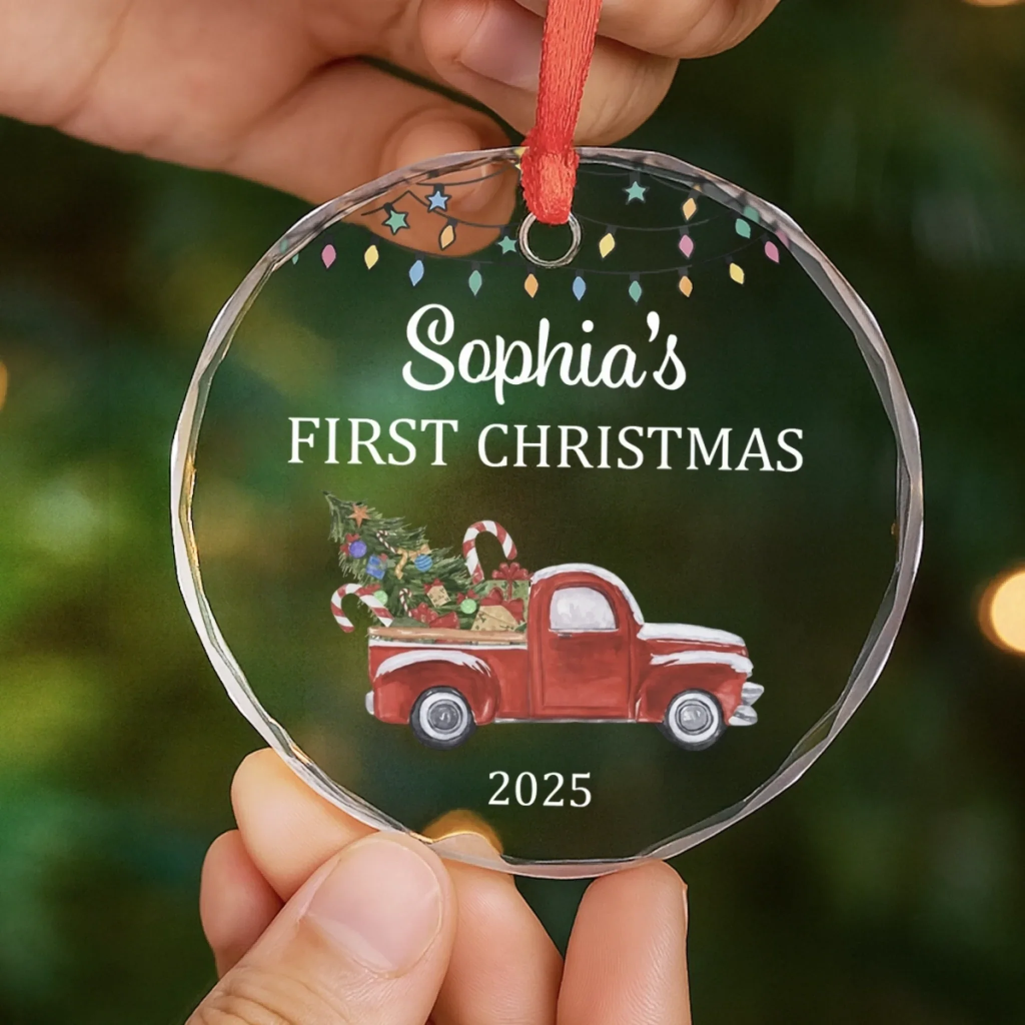 Custom Baby First Christmas Glass Ornament - Personalized Christmas Baby Shower, Gifts For New Moms, New Dads, New Parents - Baby’s Christmas Debut - Image 5