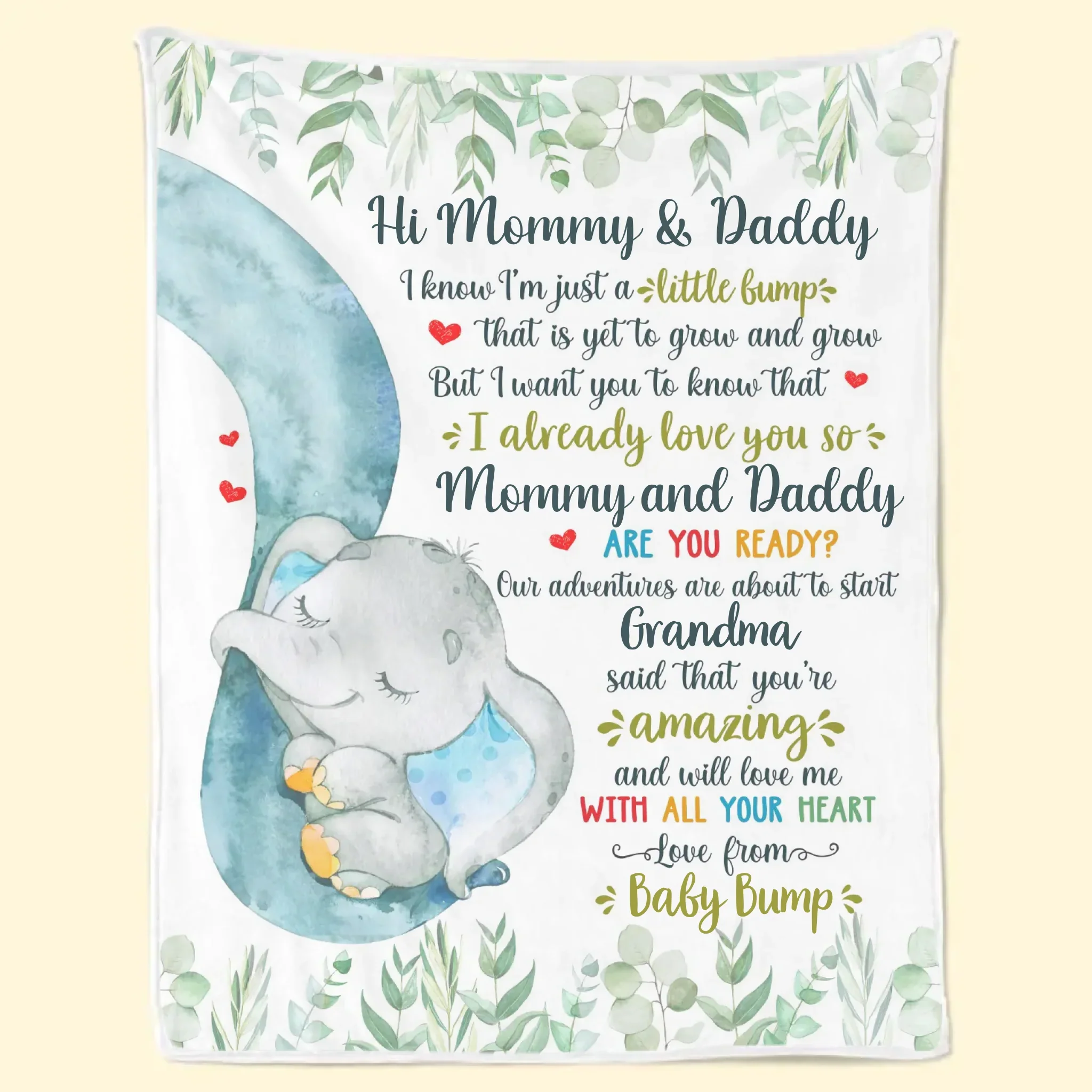 Custom Blanket - Personalized Baby Shower, Gender Reveal Gifts For New Moms, New Dads, New Parents - New Life, New Love, New Journey - Image 3