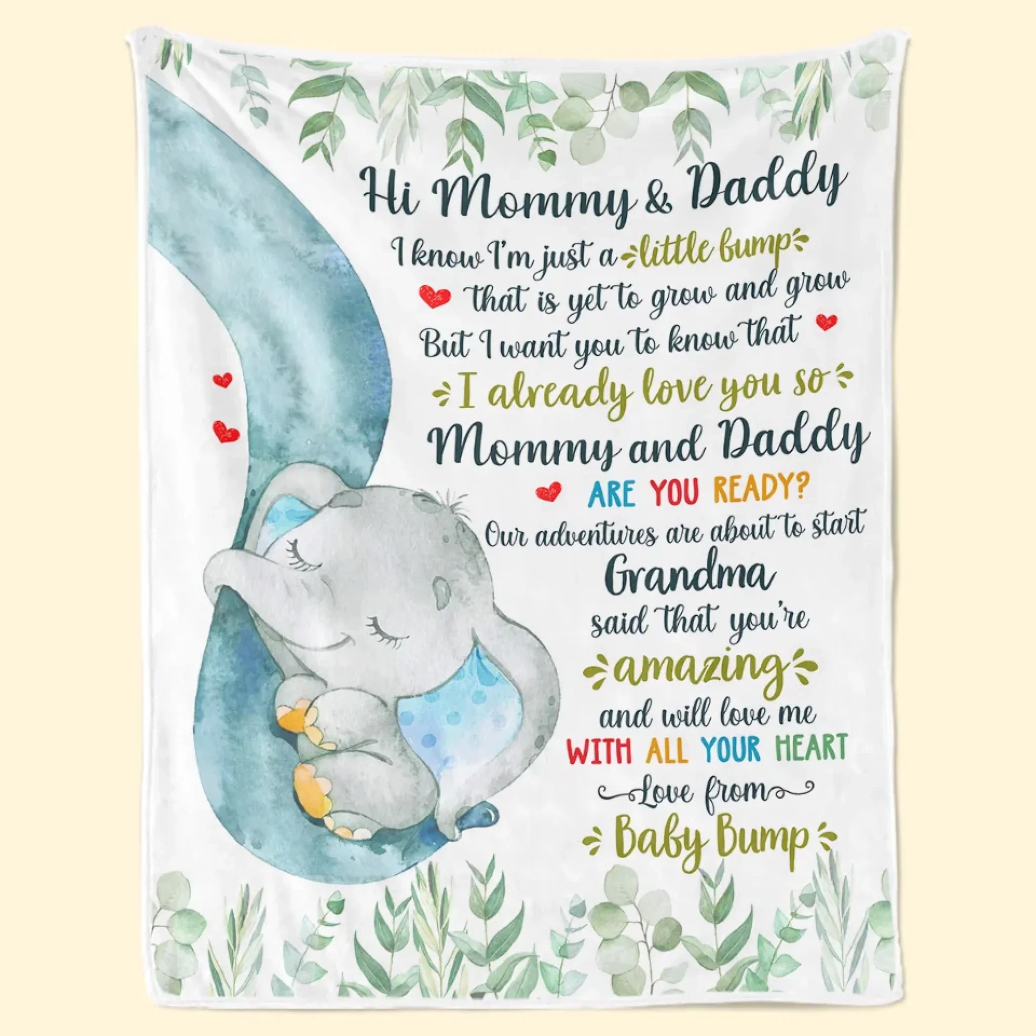 Custom Blanket - Personalized Baby Shower, Gender Reveal Gifts For New Moms, New Dads, New Parents - New Life, New Love, New Journey - Image 4