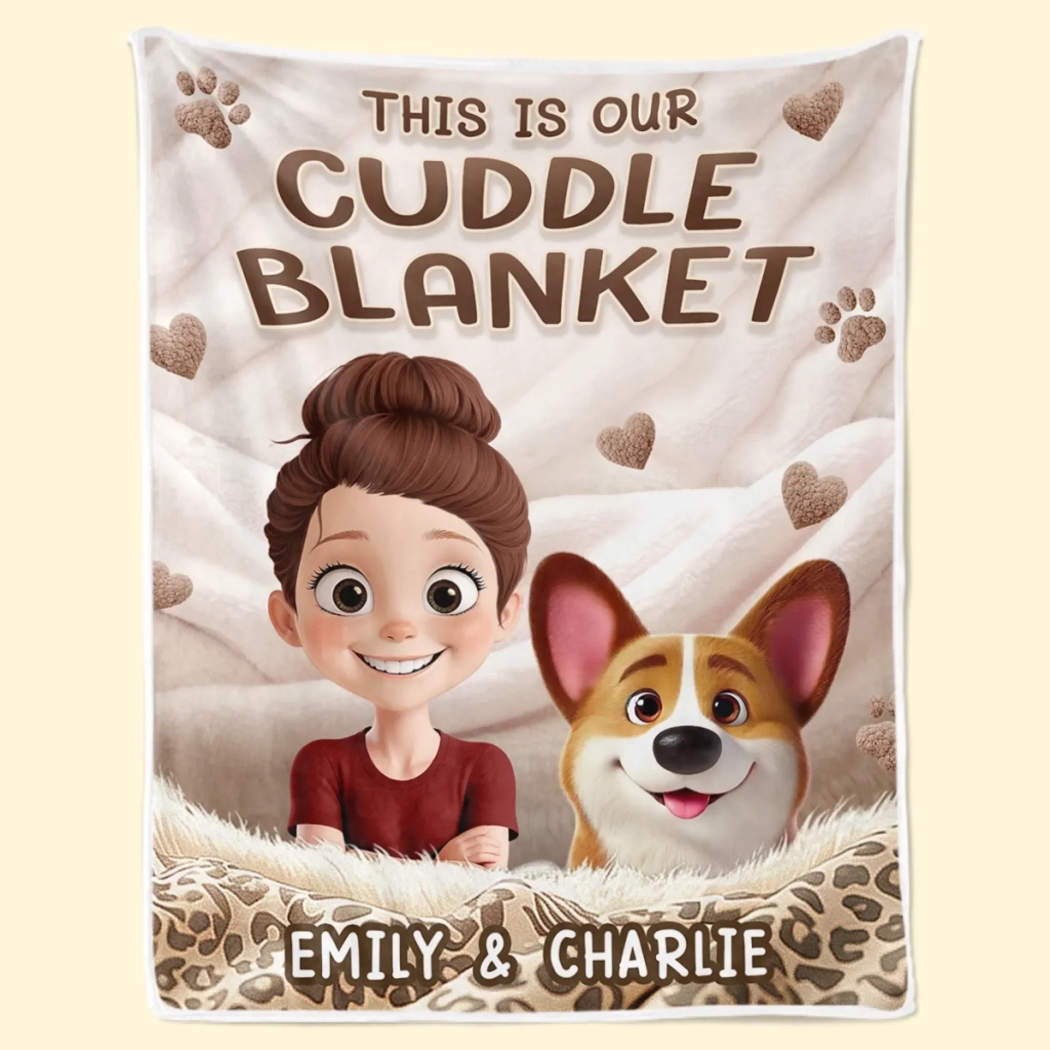 Custom Blanket - Personalized Birthday Gifts For Dog Cat Lovers, Dog Dad And Mom, Cat Owners - Love Without Words - Image 4
