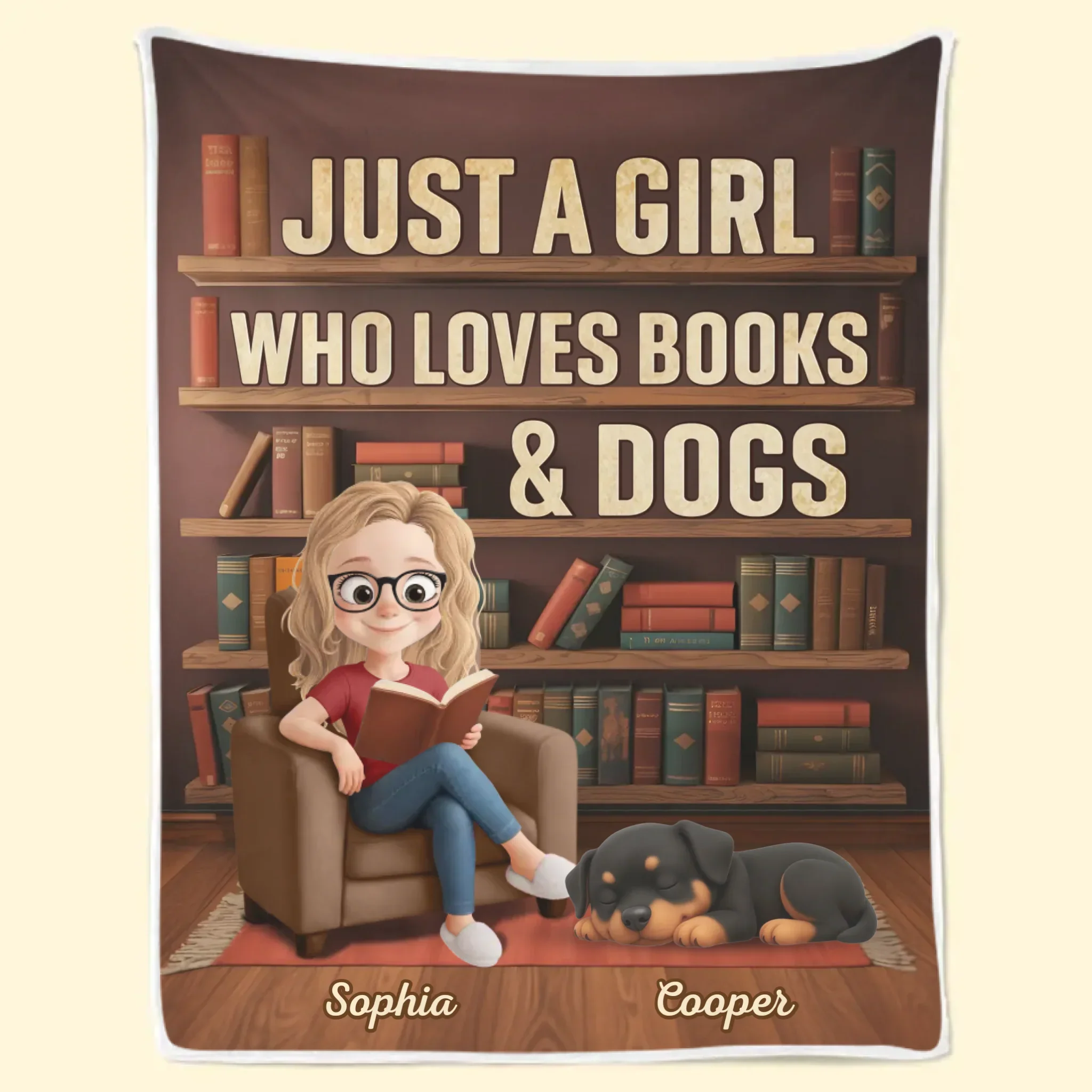 Custom Blanket - Personalized Christmas Bookish Gifts For Book Lovers, Bookworms, Dog Dad And Mom - Every Good Book Deserves A Furry Audience - Image 8