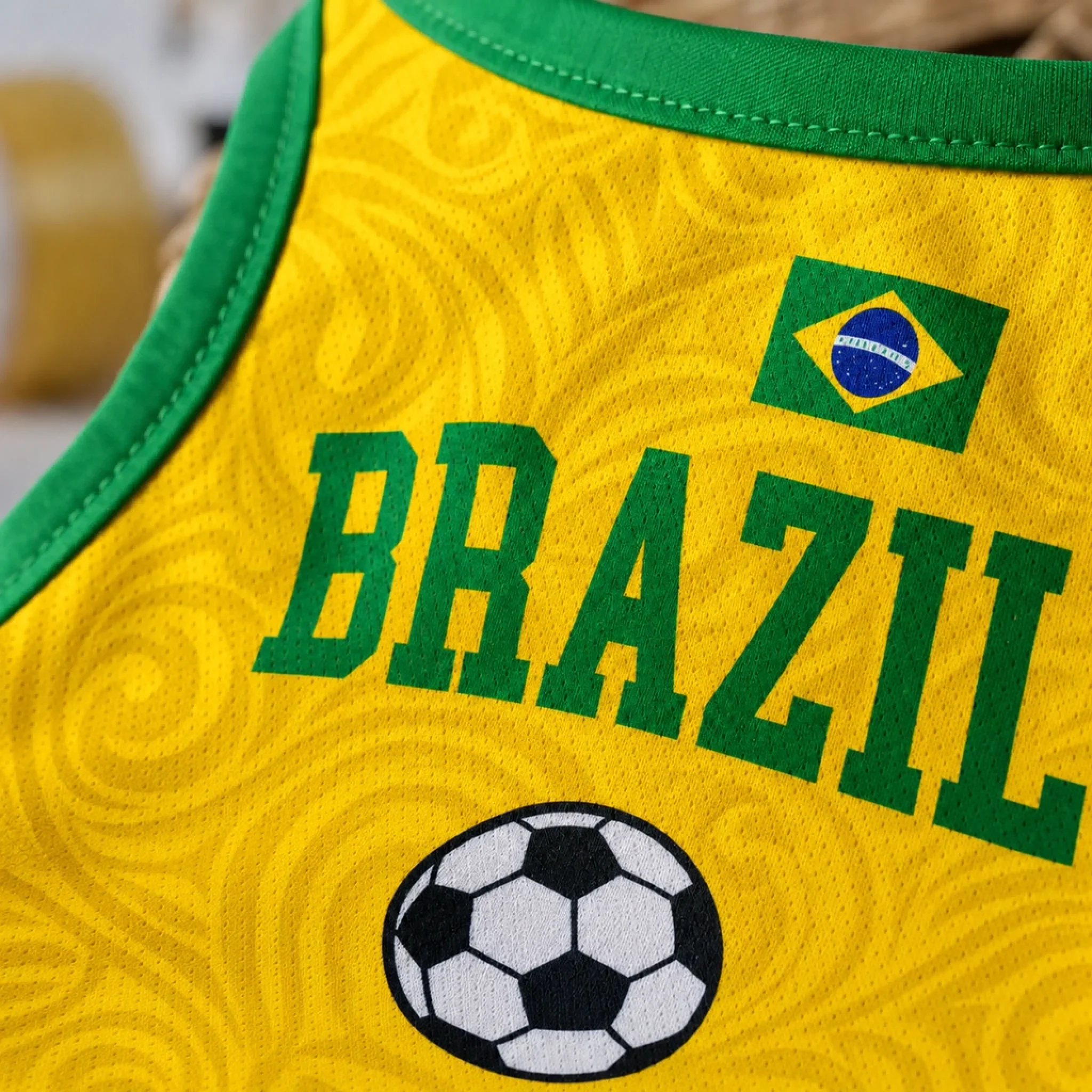 Custom Brazil World Football Pet Jersey - Personalized Birthday Gifts For Football Dog Cat Lovers, Dog Dad And Mom, Cat Owners - Cutest Playmaker On The Pitch - Image 4