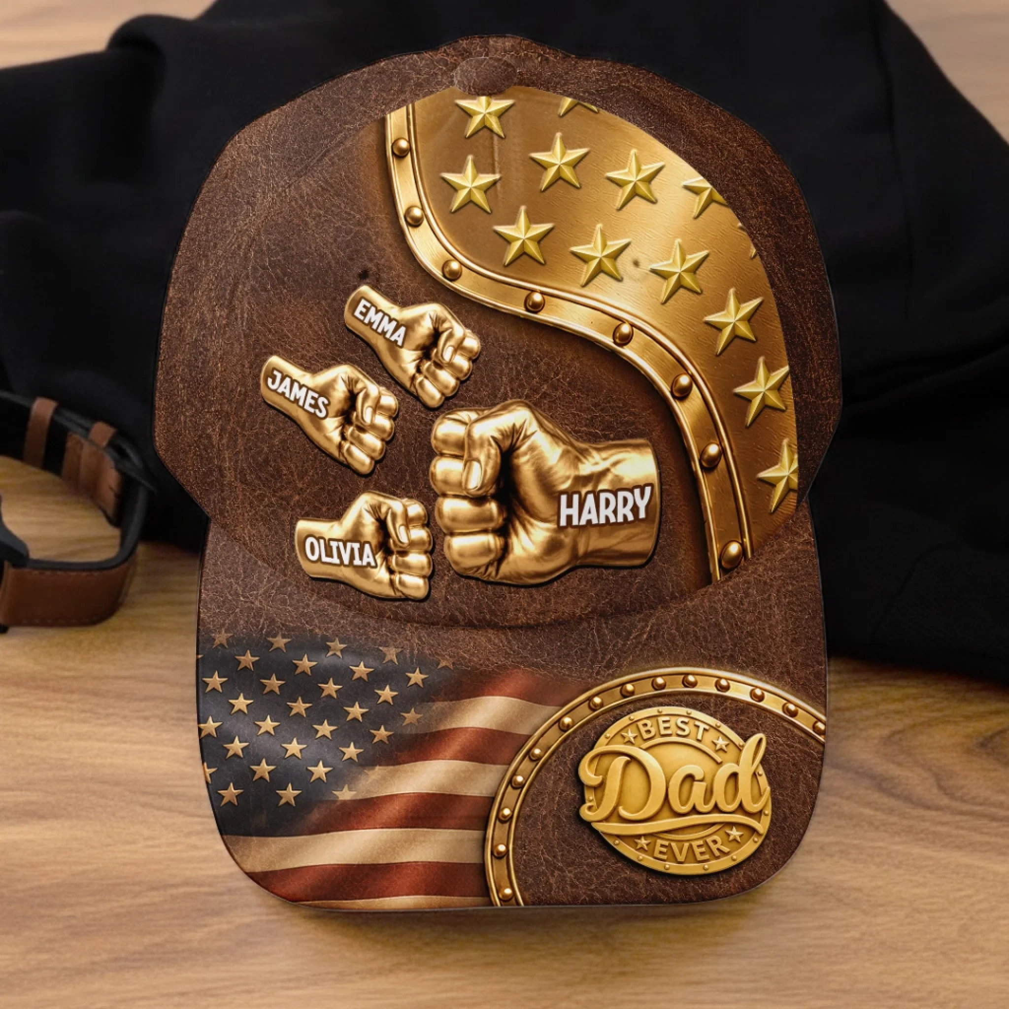 Custom Cap - Personalized Father's Day Birthday Gifts For Dad, Grandpa - Every Great Family Has A Great Dad - Image 3