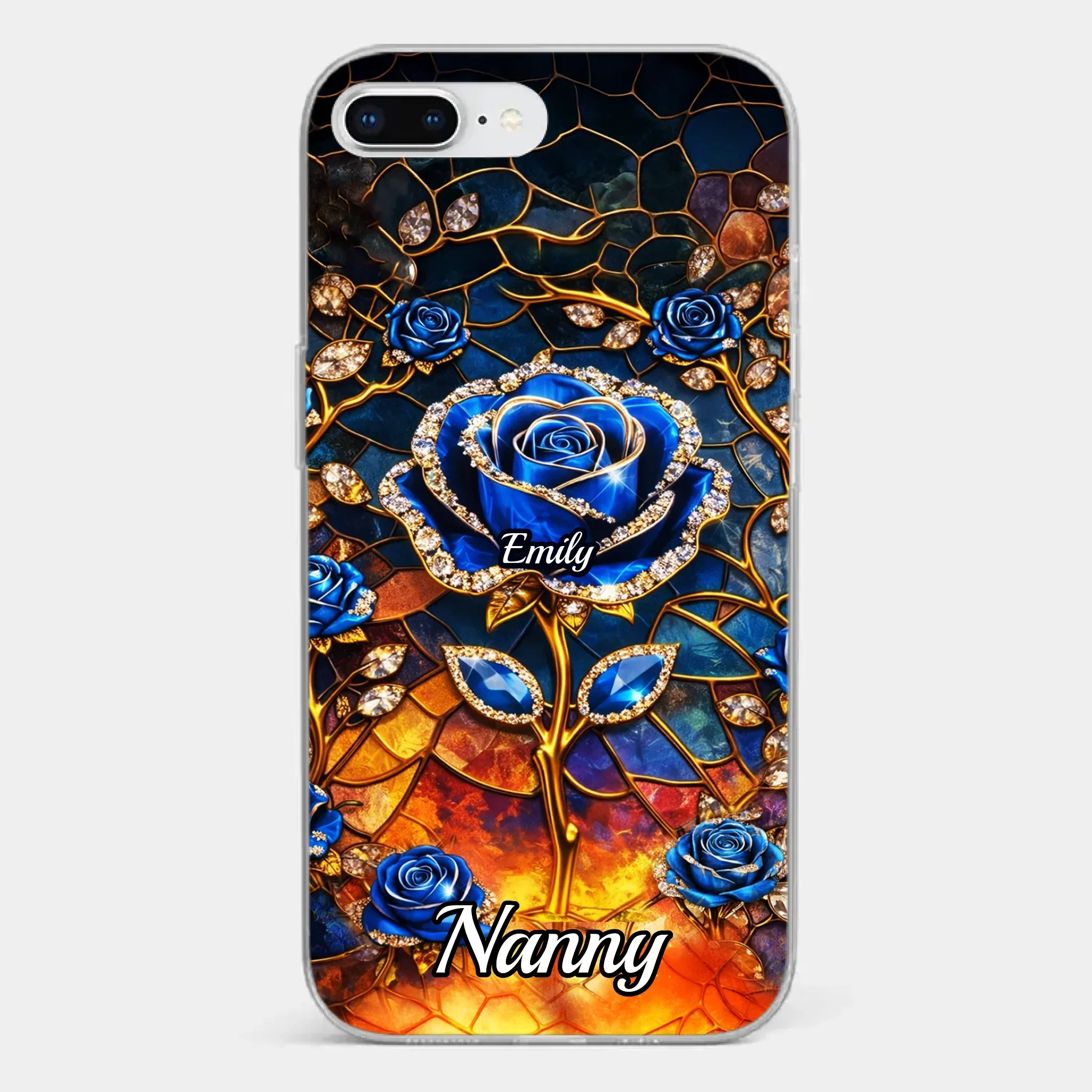Custom Clear Phone Case - Personalized Mother's Day Birthday Gifts For Mom, Grandma - Happiness Is Being With You - Image 4