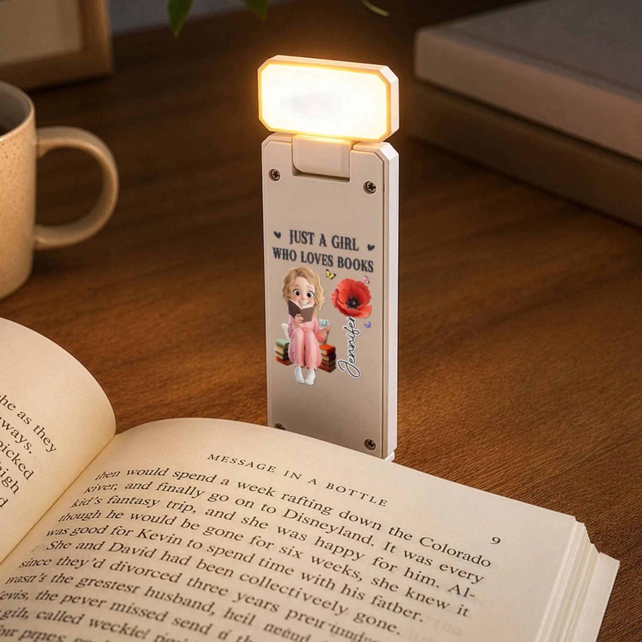 Custom Clip LED Reading Lamp - Personalized Bookish Gifts For Book Lovers, Bookworms, Readers - Escape Into A Good Book - Image 2