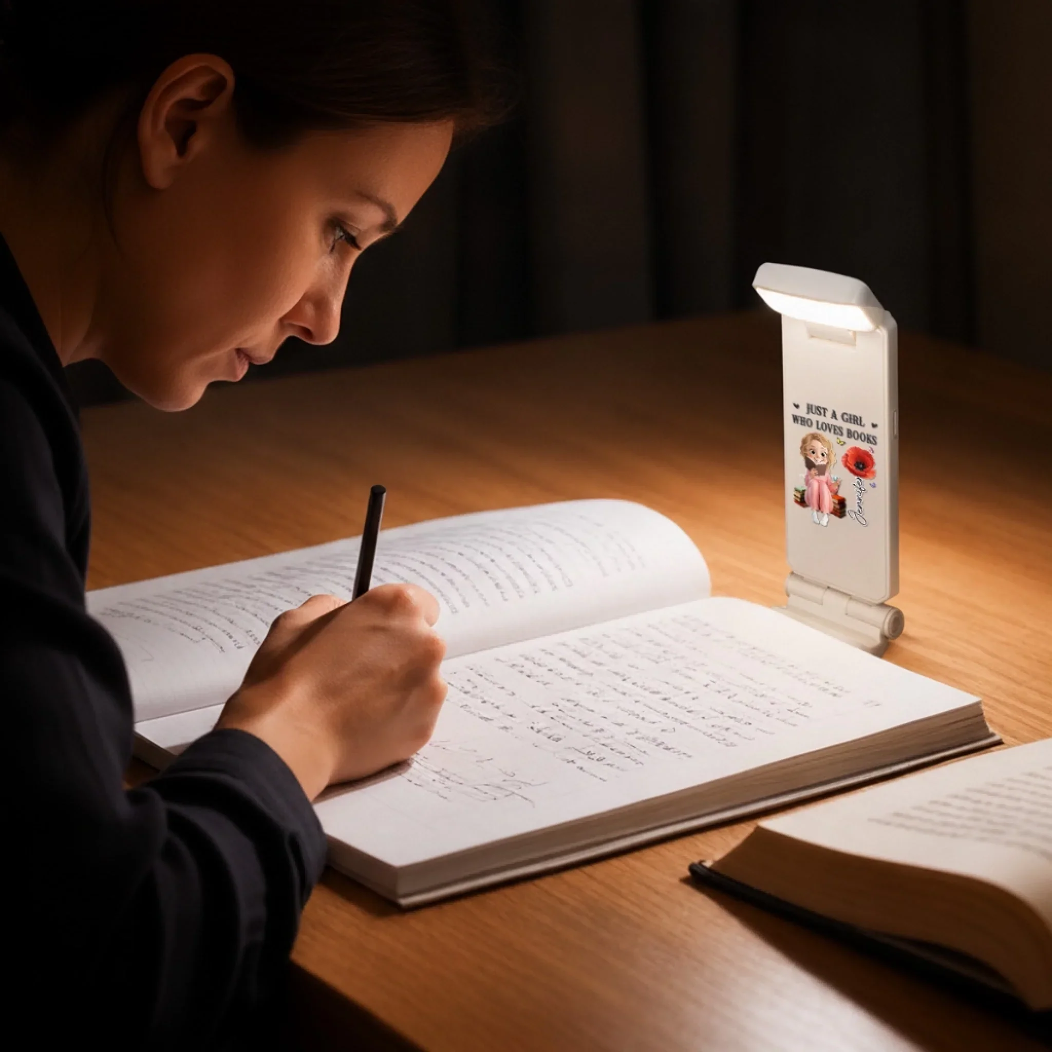 Custom Clip LED Reading Lamp - Personalized Bookish Gifts For Book Lovers, Bookworms, Readers - Escape Into A Good Book - Image 3