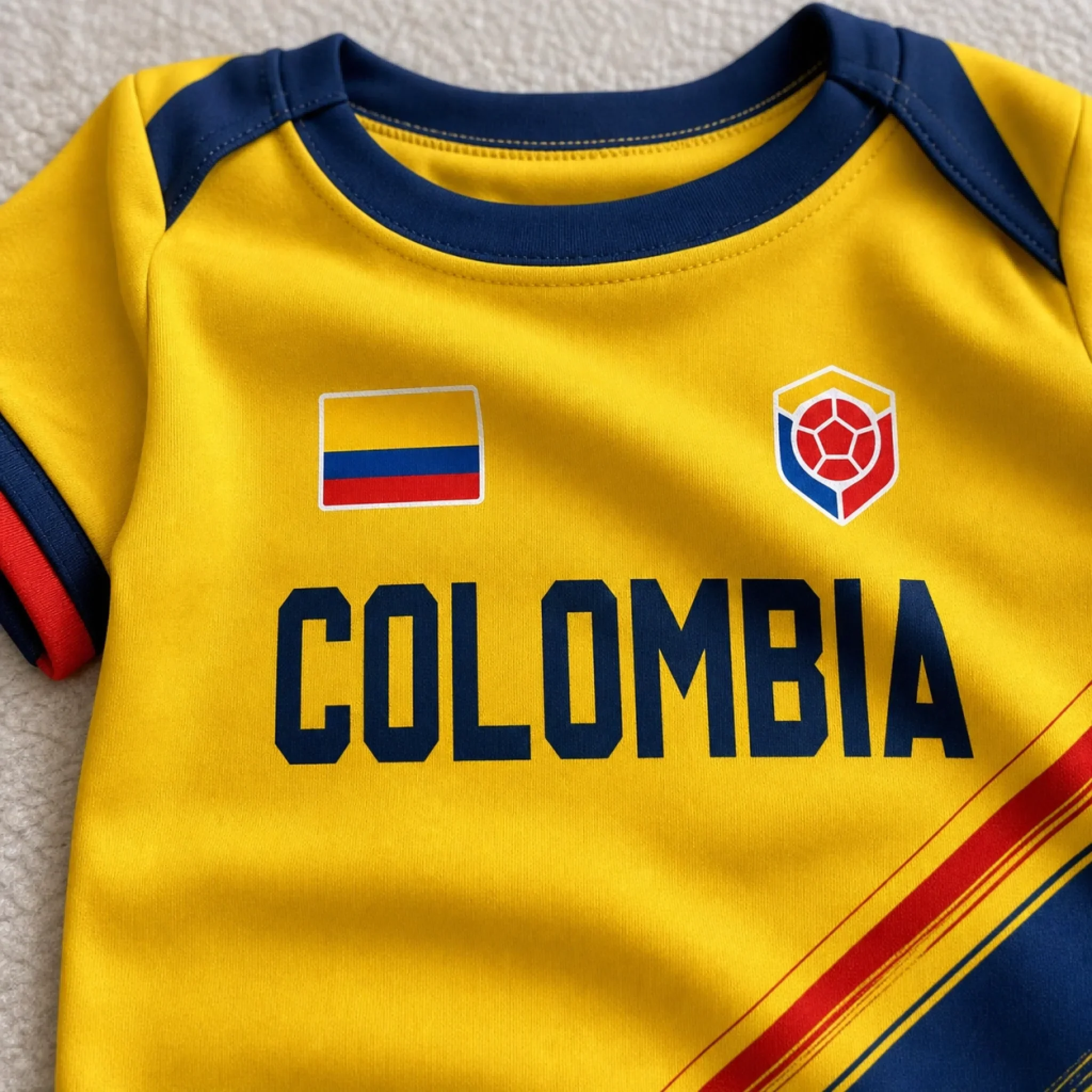 Custom Colombia World Football Baby Jersey Bodysuit - Personalized Baby Shower, Gender Reveal Gifts For New Moms, New Dads, Football Lovers - Born To Cheer For Team Colombia - Image 4