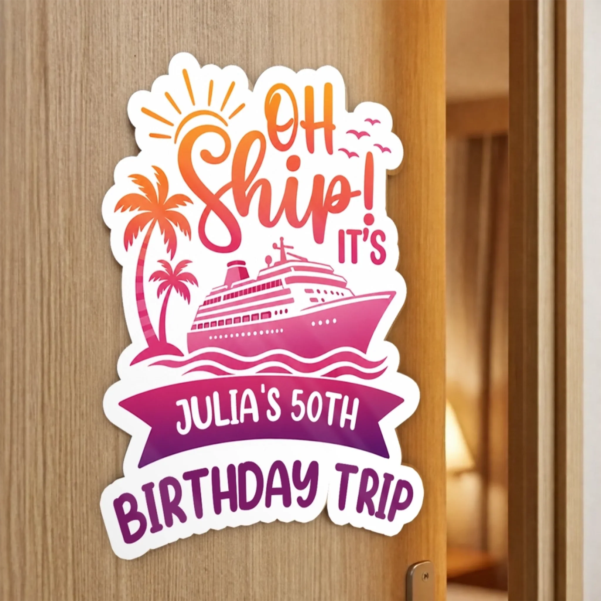 Custom Cruise Magnetic Sheet - Personalized Summer Vacation And Travel Gifts For Women, Besties, Sisters, BFF - Sailing Into Memories - Image 3