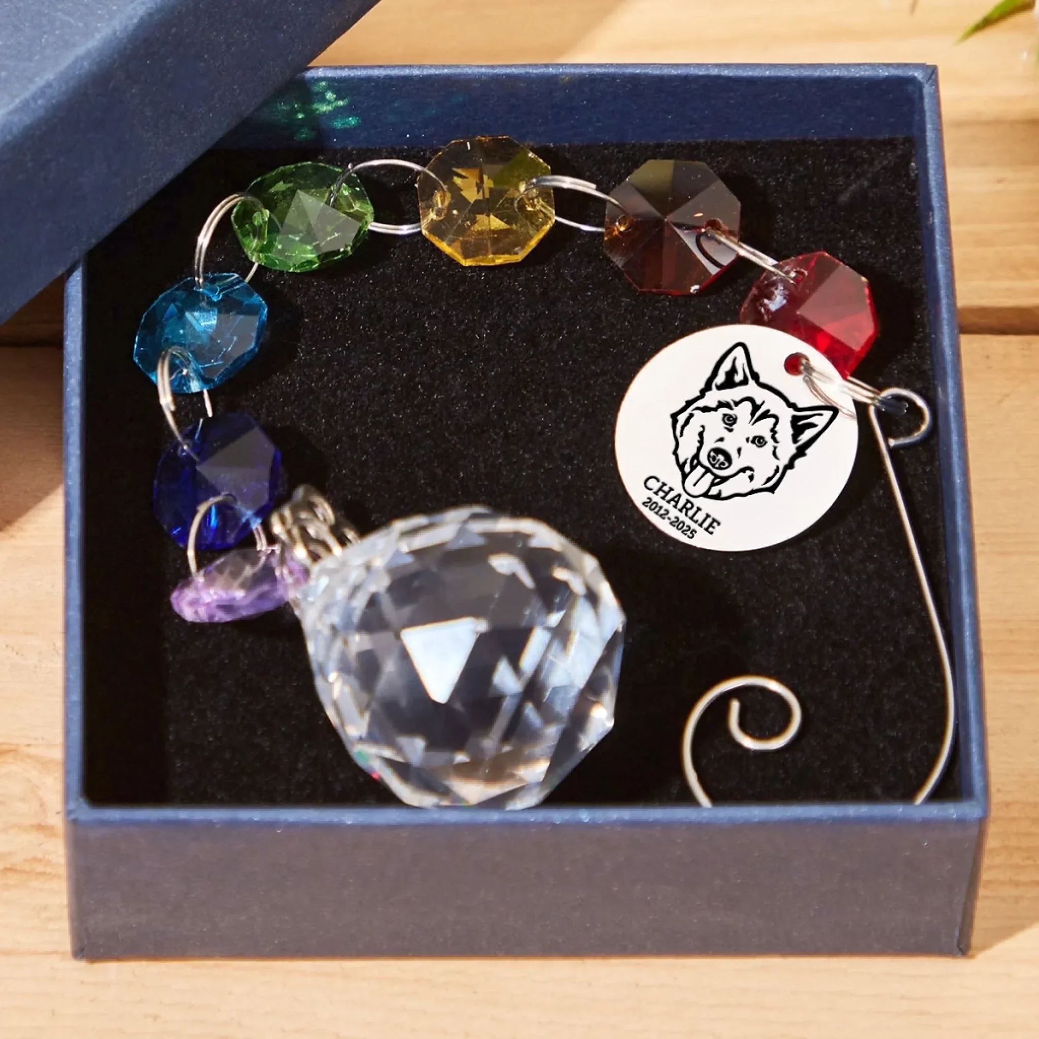 Custom Crystal Suncatcher With Charm - Personalized Pet Memorial Gifts For Dogs - Forever Loved, Never Forgotten - Image 5