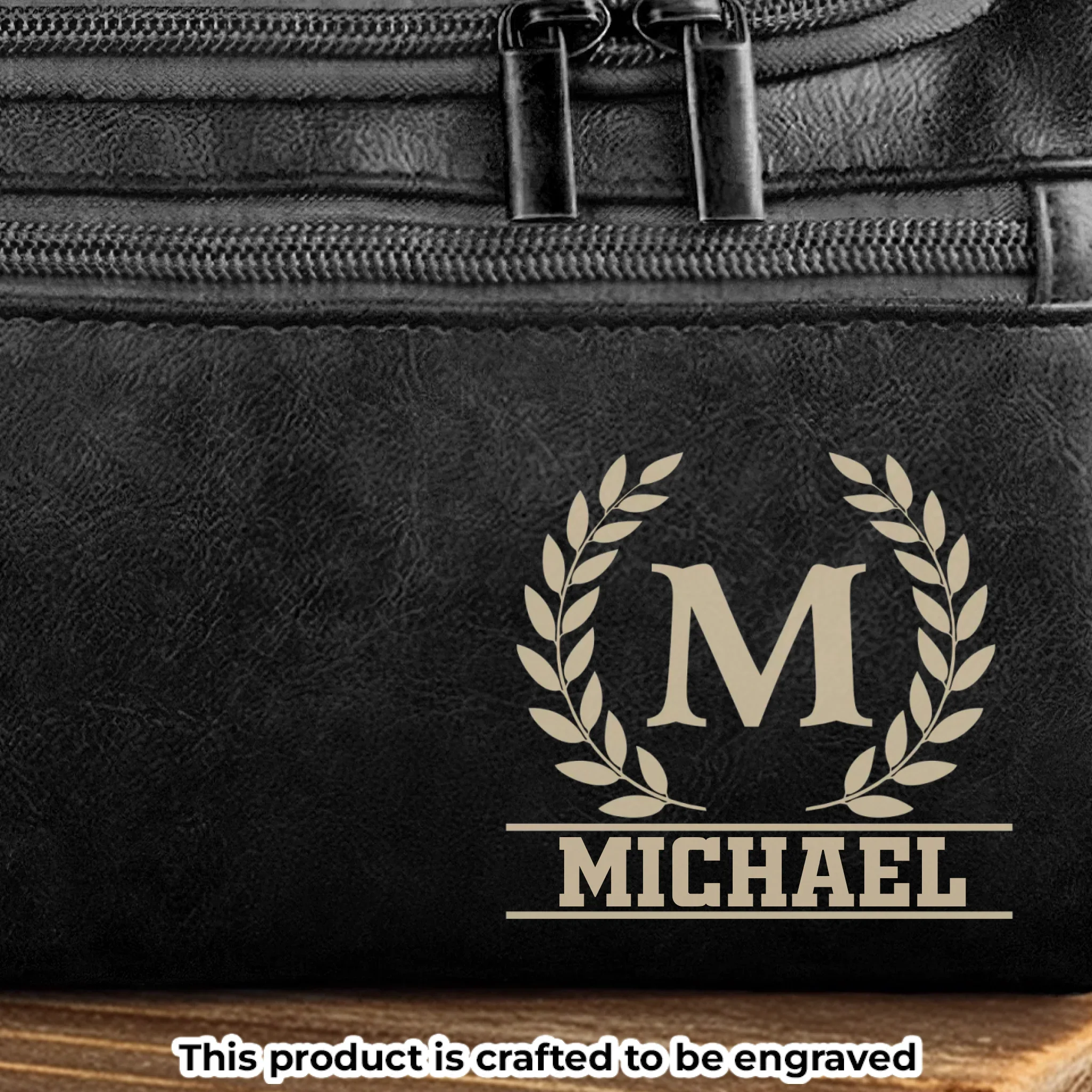 Custom Engraved Leather Toiletry Bag - Personalized Birthday Gifts For Dad, Brother, Grandpa, Husband - Built For Every Path - Image 5
