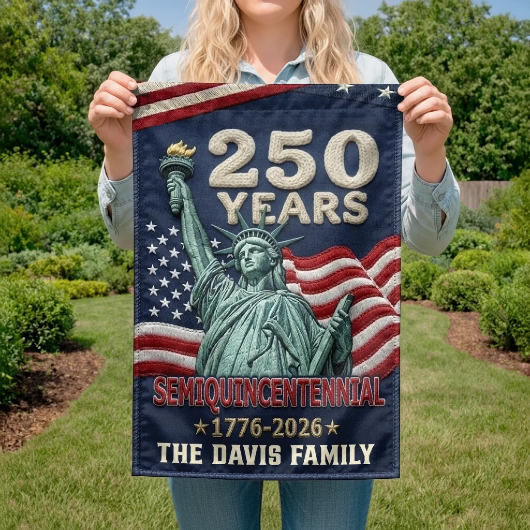 Custom Flag - Personalized America 250th Anniversary Gifts For Mom, Dad, Brother, Sister, Kids - Legacy Of Freedom And Unity - Image 3